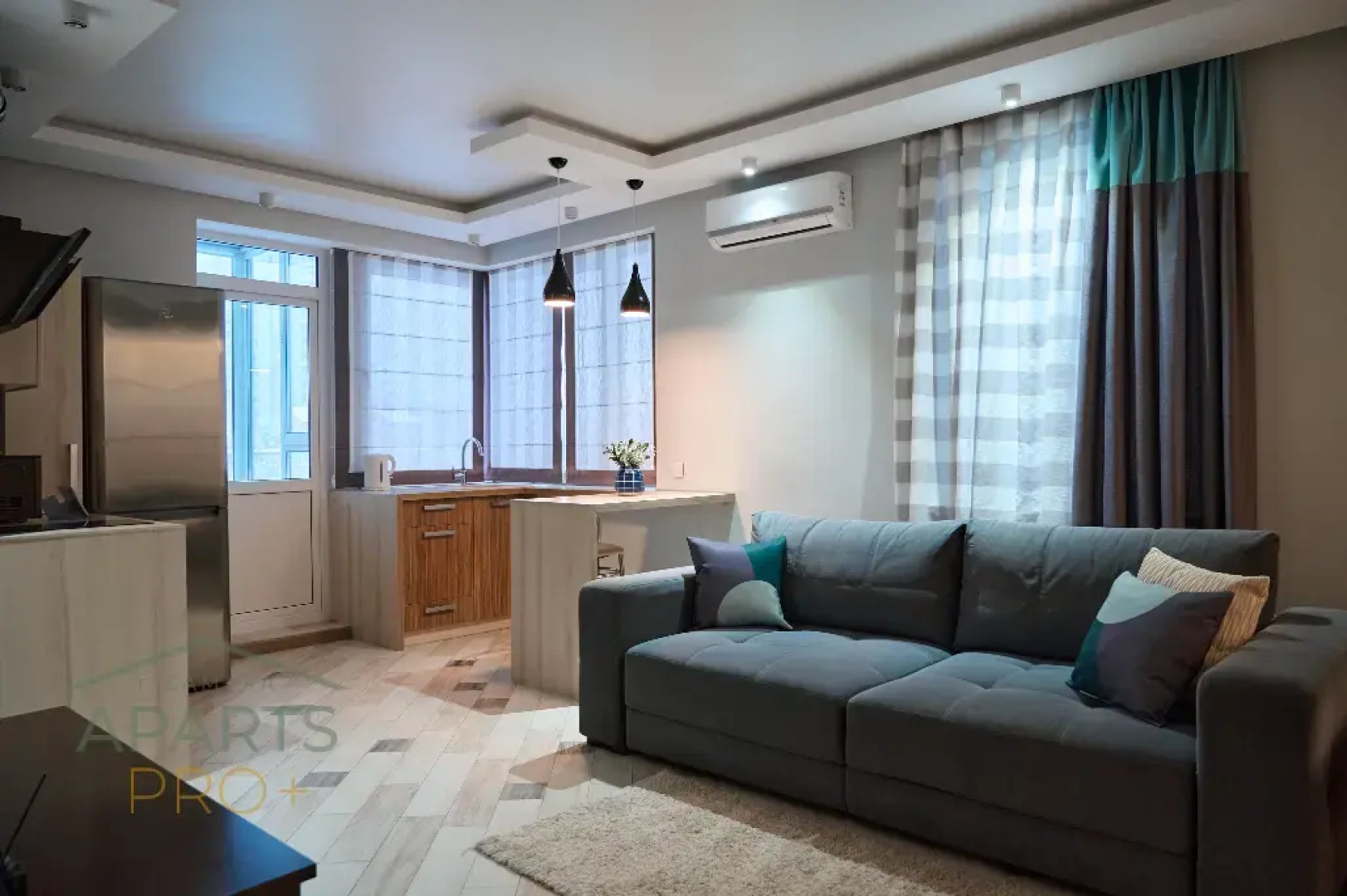 Квартира Aparts Pro Стильная студия у Волги в ЖК Бриг на 7 этаже