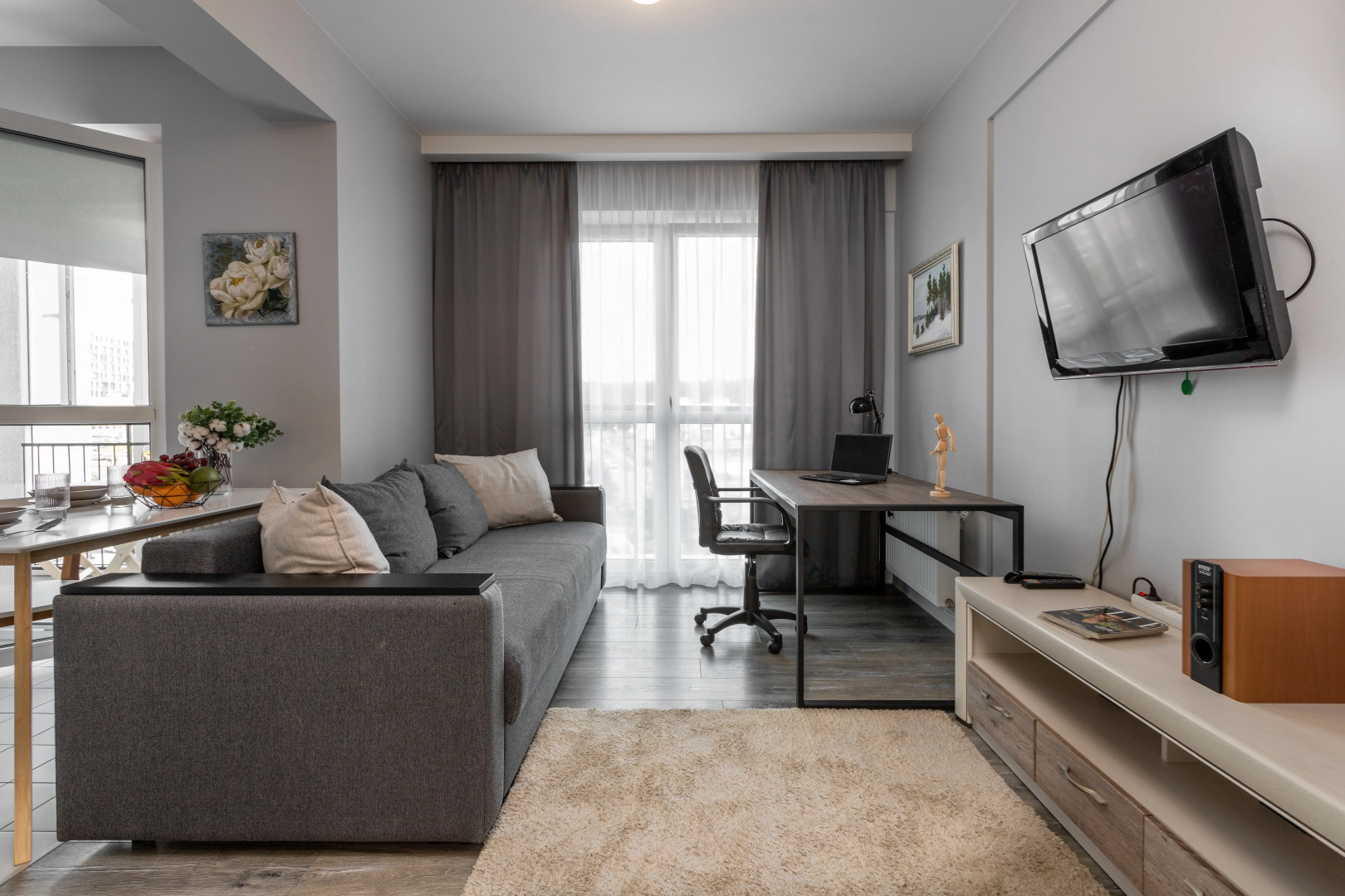 Апартаменты с уютным балконом