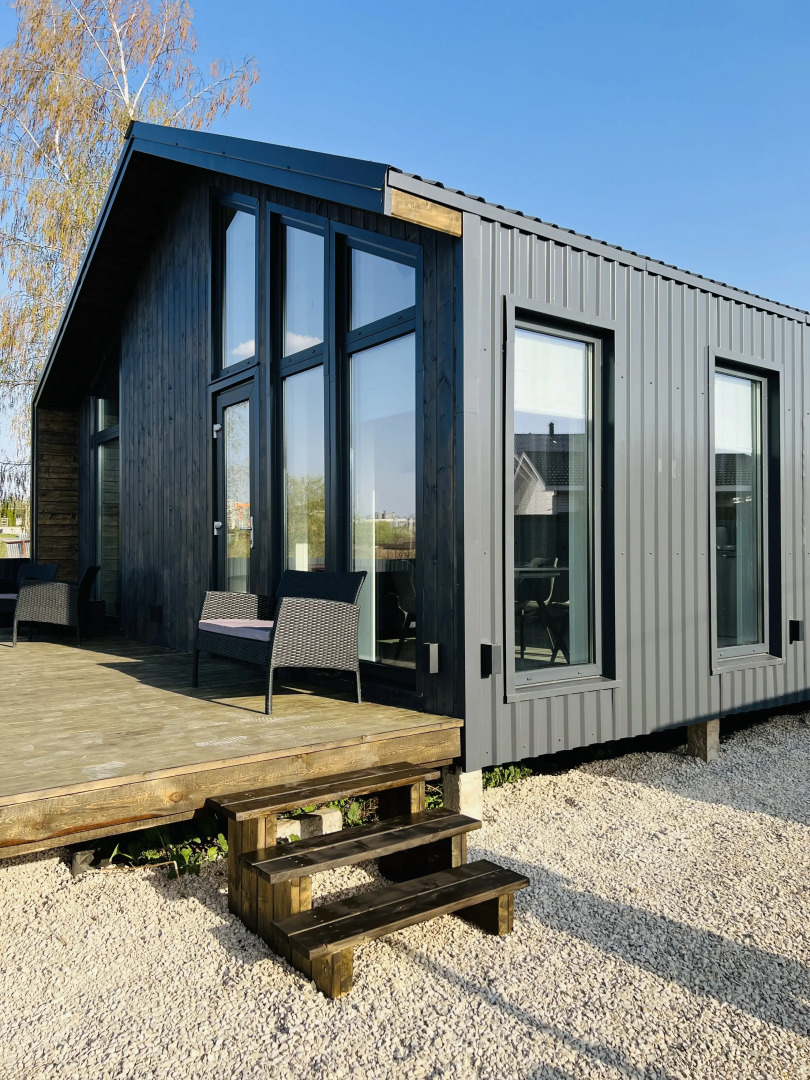 Шале Дом БарнХаус с Купелью в Городе Тула с Видом на Озеро