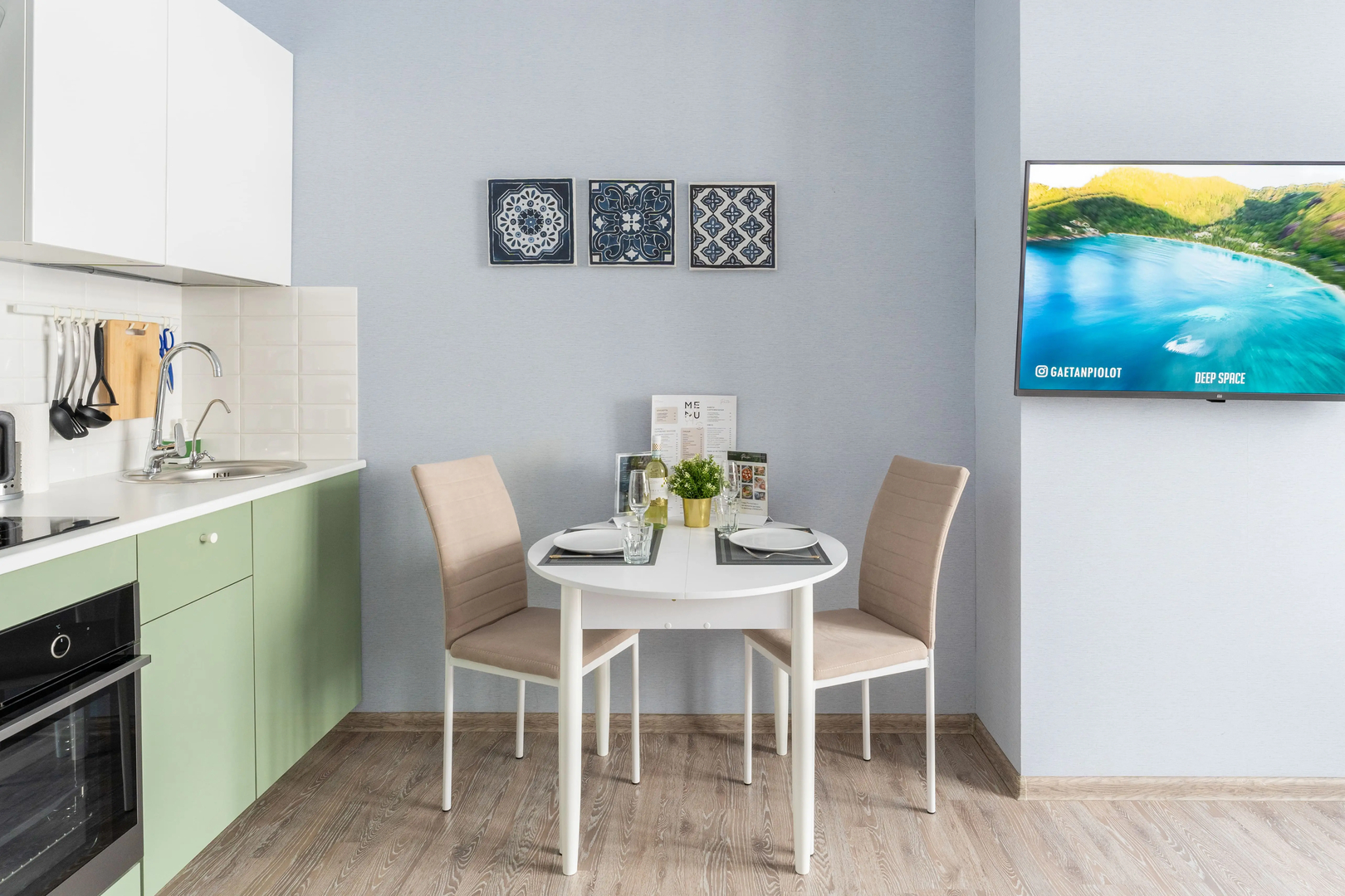 Апартаменты Lalapart Aquamarine с балконом у метро Дмитровская