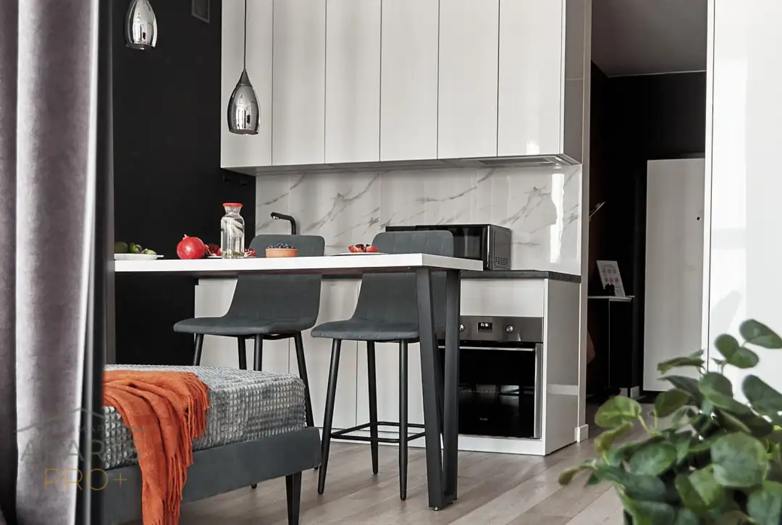 Квартира Aparts Pro Стильная видовая студия у Волги в ЖК Галактика на 12 этаже