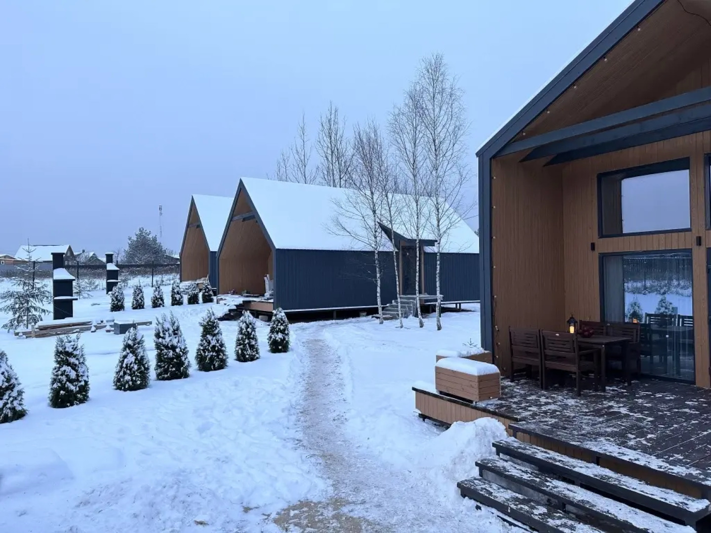 Частный Дом Барнхаус №3 с дровяной баней и горячим чаном на 7 человек