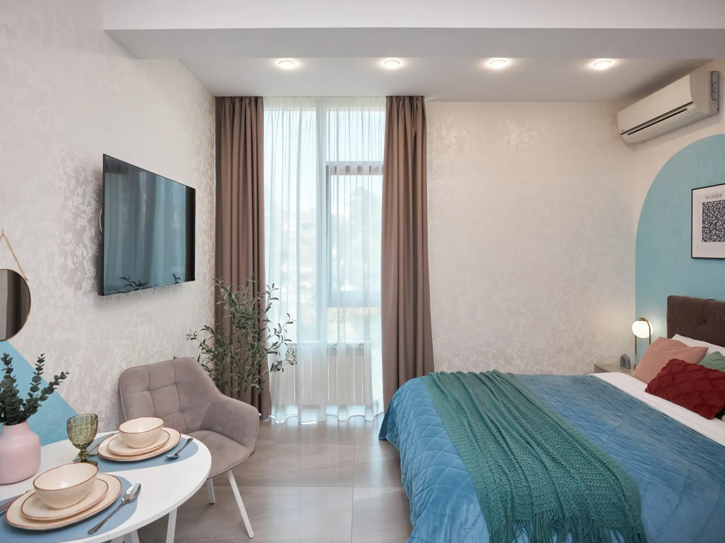 Апартаменты Сочи-Центр Студия с Бассейном на крыше. ЖК Метрополь