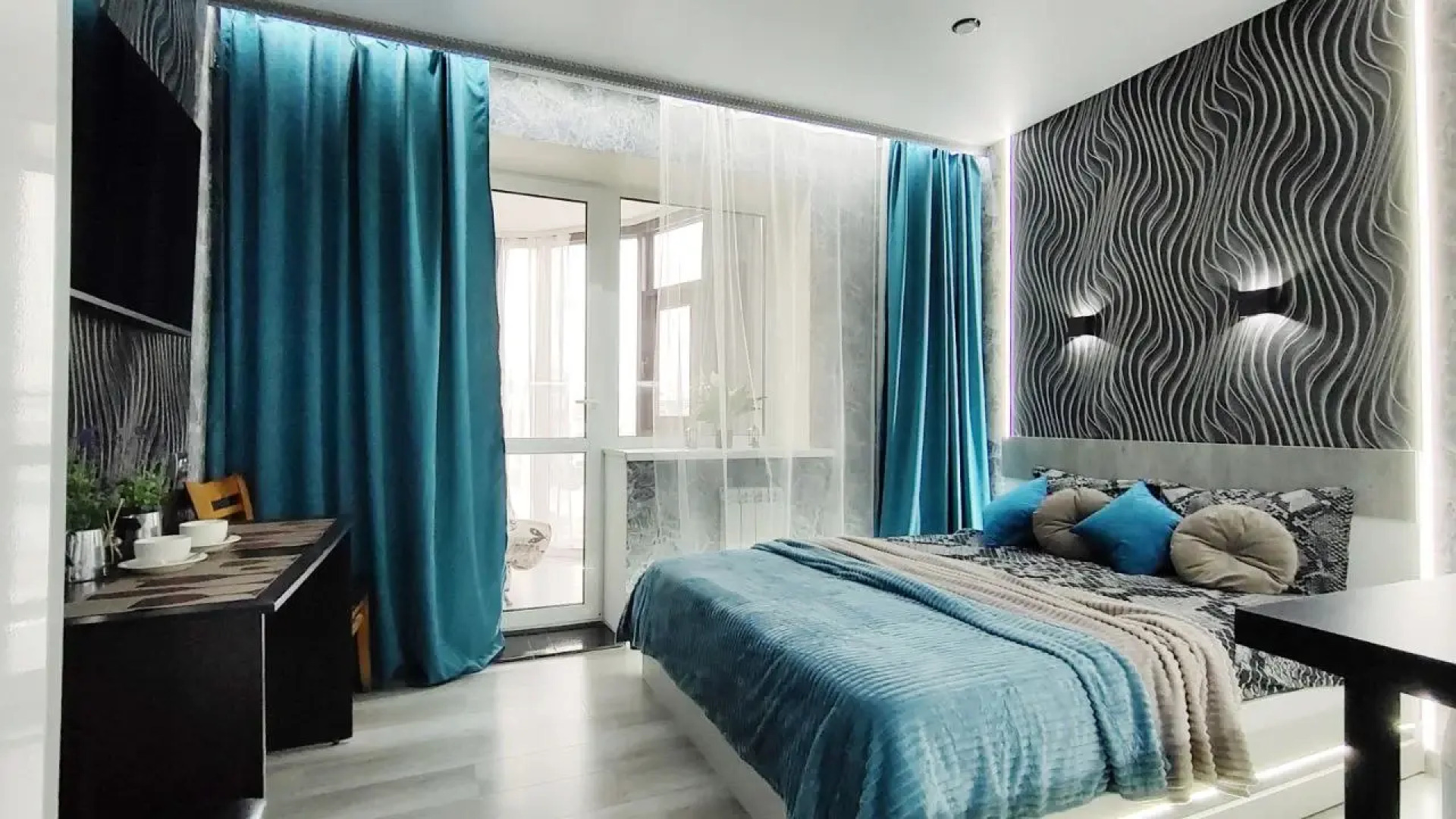 Квартира Guru c лаундж зоной на балконе