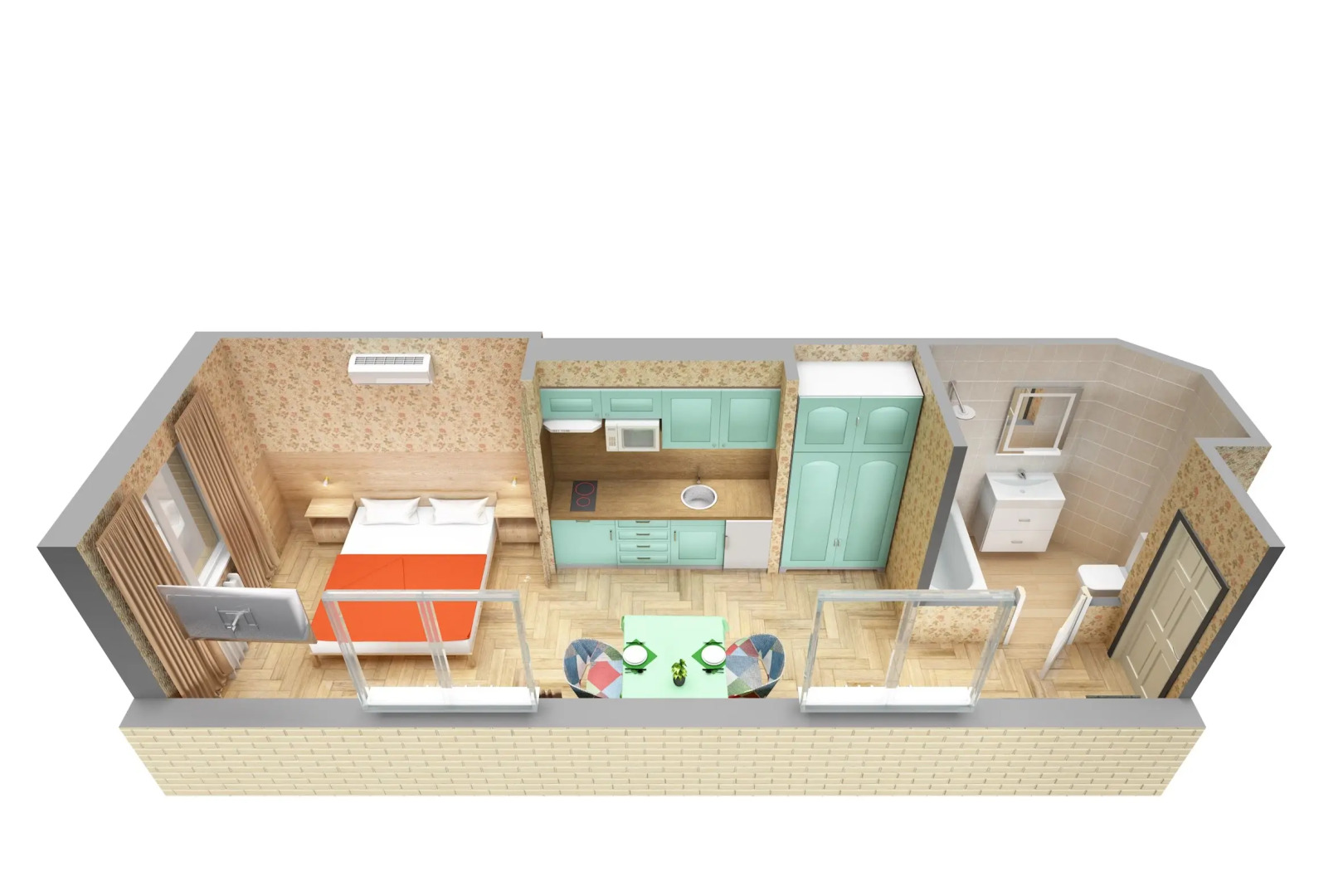 Апартаменты Duo с парковкой