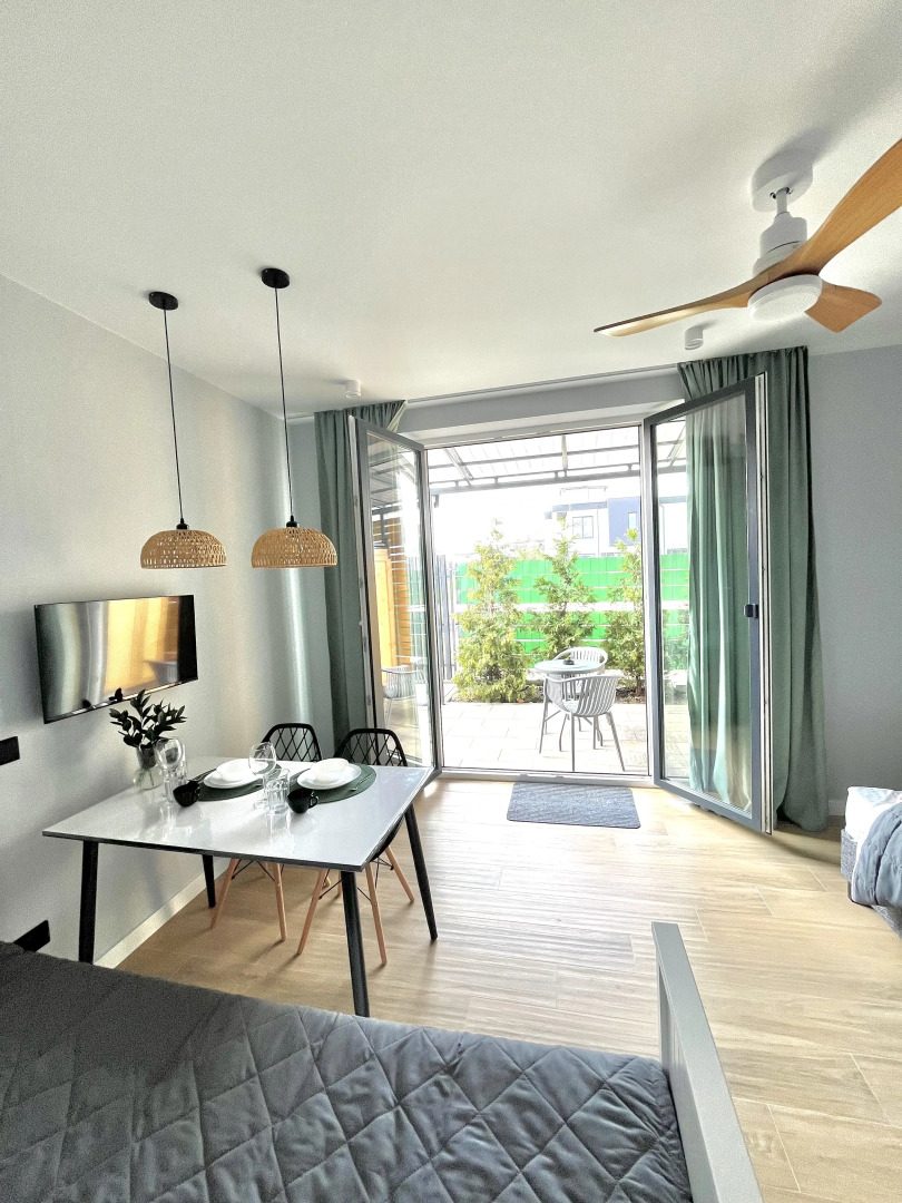 Квартира Студия Nordlys с террасой и мангалом