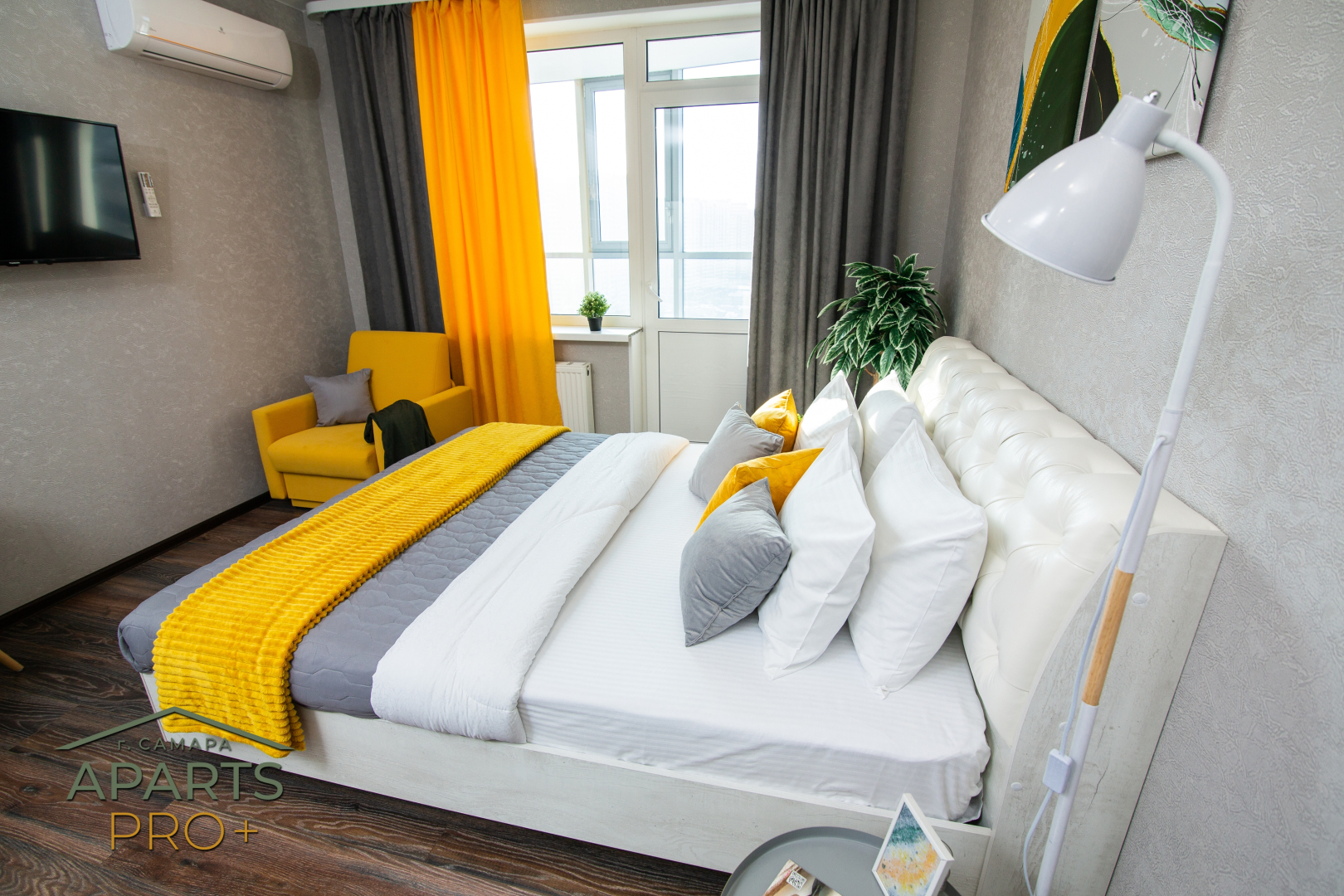 Квартира Aparts Pro Видовая 3-х местная студия с панорамным балконом в ЖК Арго на 12 этаже