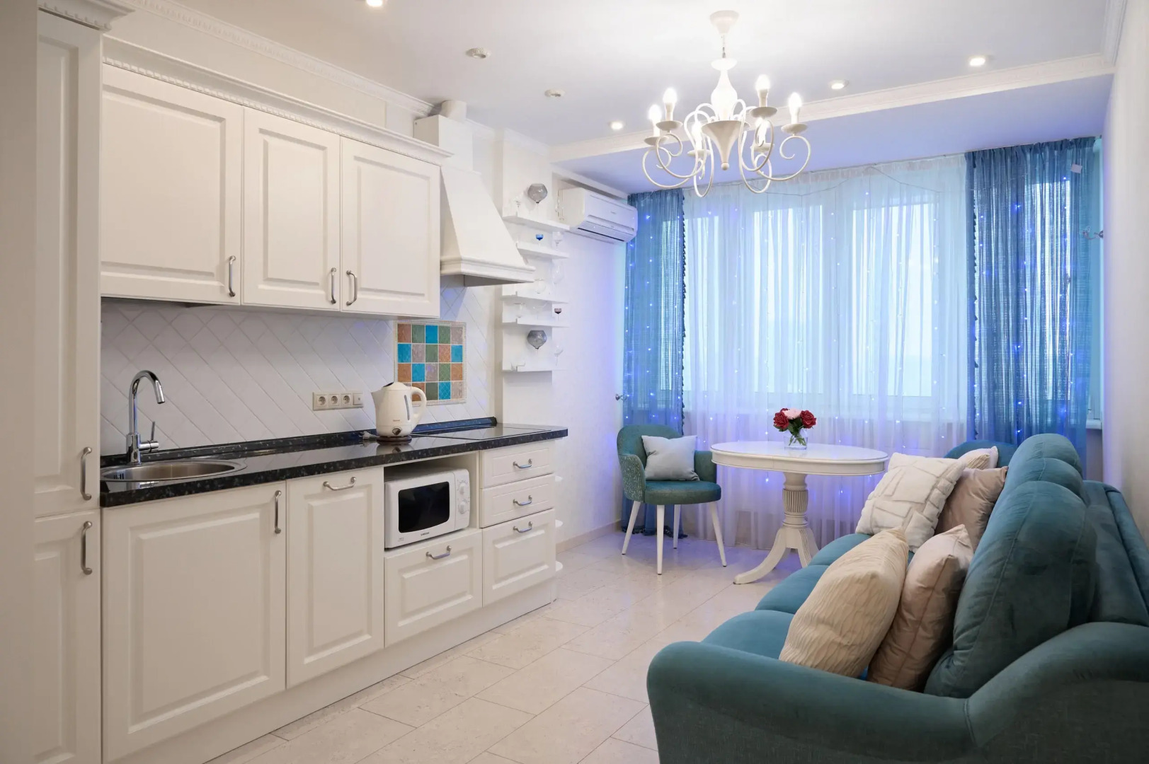 Квартира Aparts Pro Просторная 1-ком с потрясающим видом на Волгу ЖК Бриг на 17 этаже