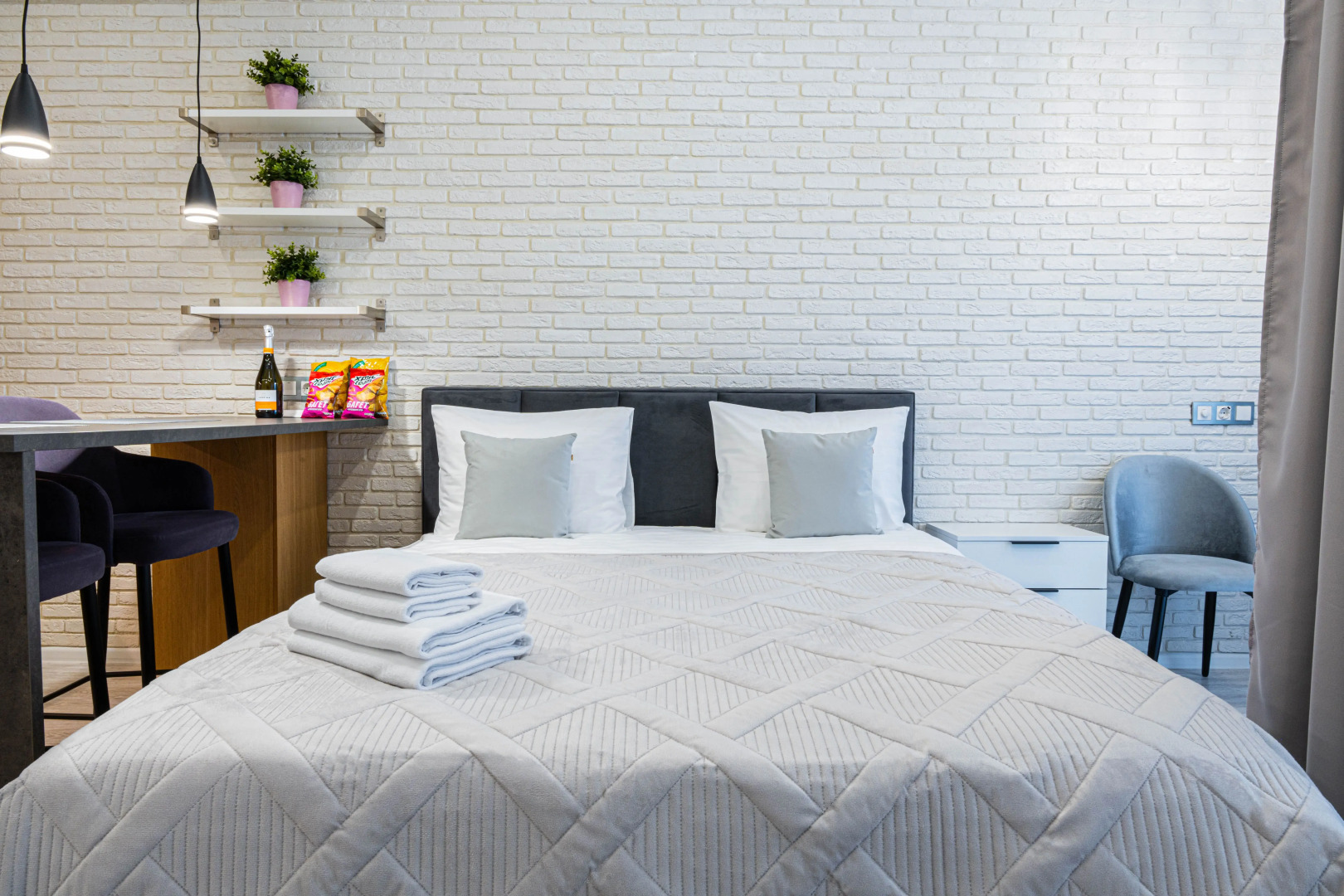 Апартаменты Lalapart Gray-white с панорамными окнами у метро ЦСКА