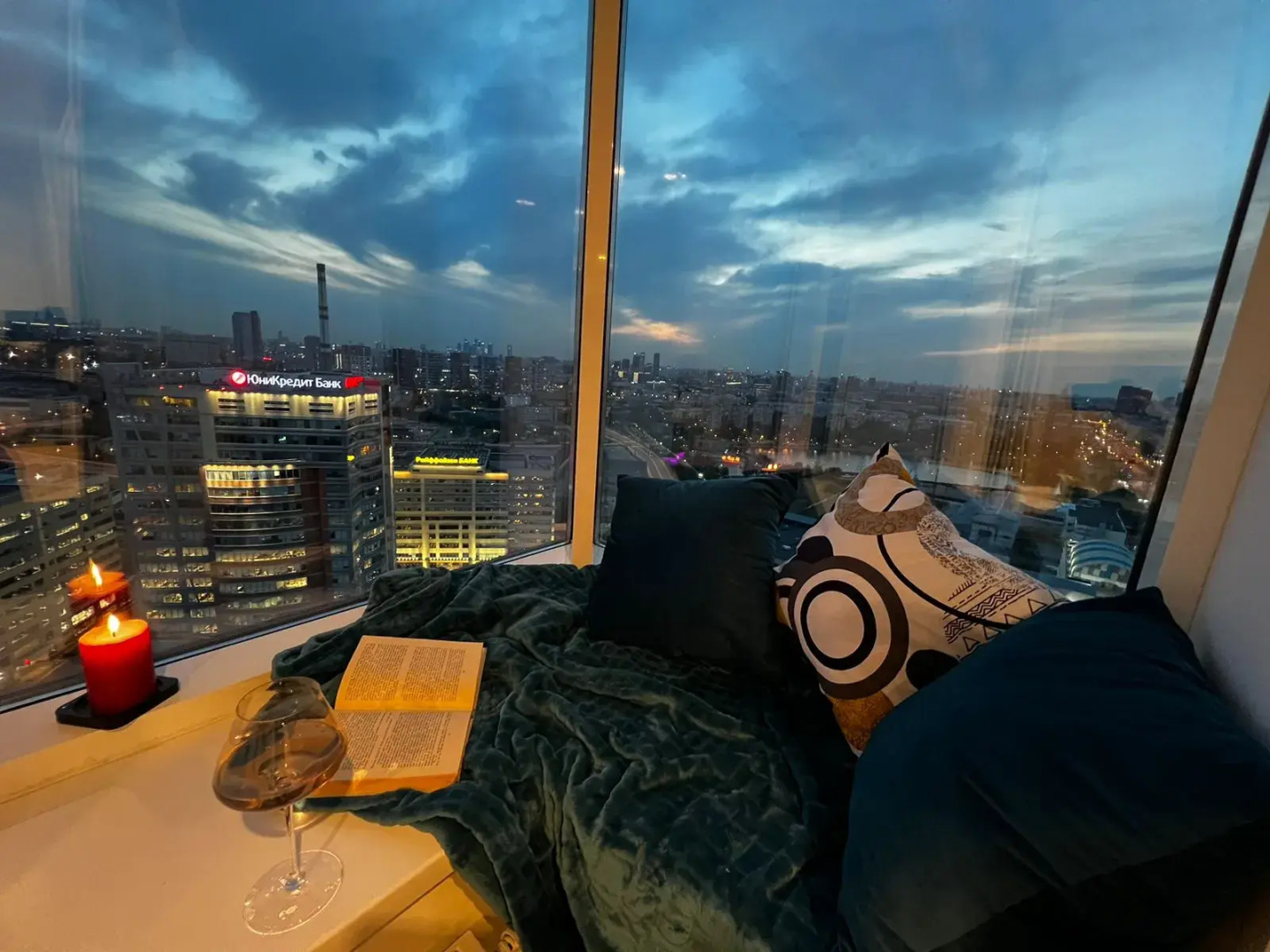 Студия Уютная с красивым видом у метро Технопарк