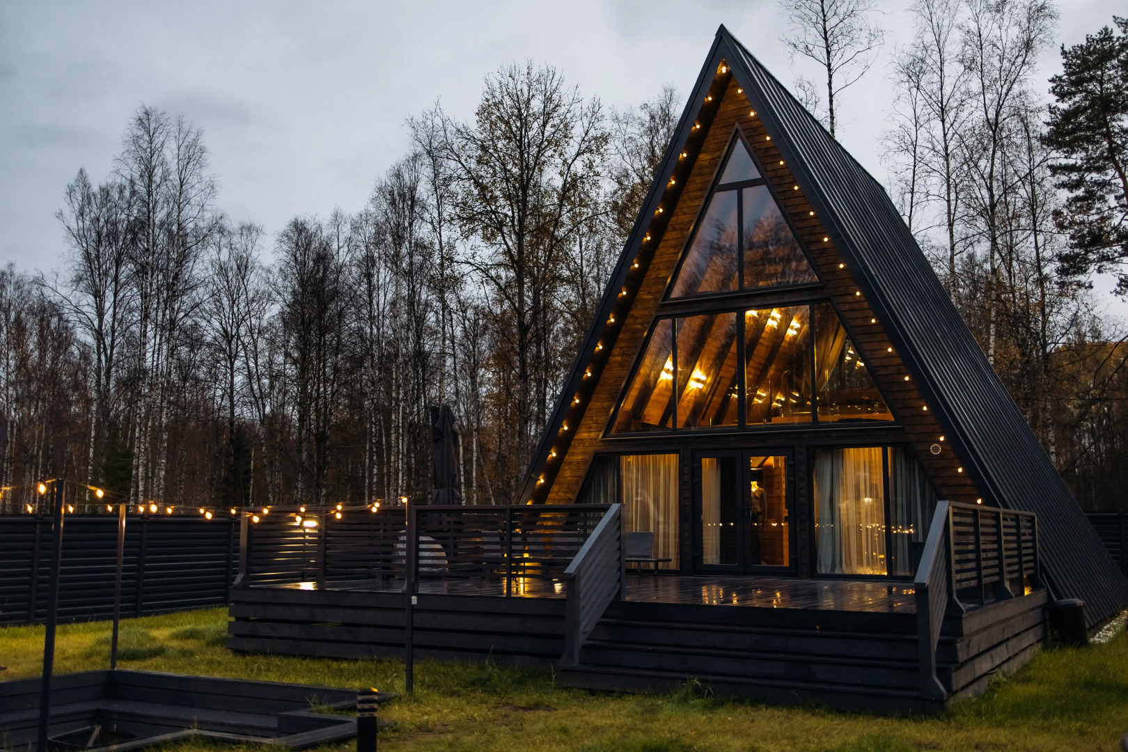 Частный дом A-frame Ванхейм с сибирским чаном