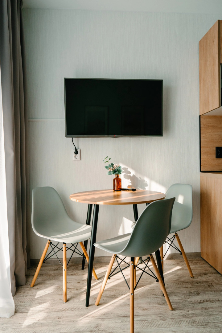 Квартира с Современным Дизайном Студия + Спальня