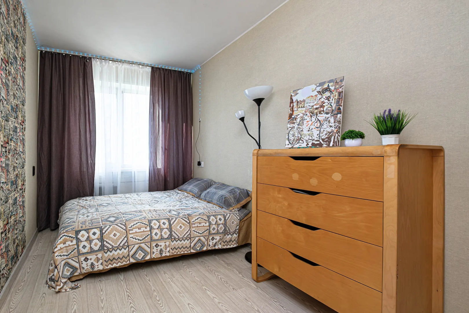 Апартаменты Уютная 2-к. квартира, 45 м², 3 кровати