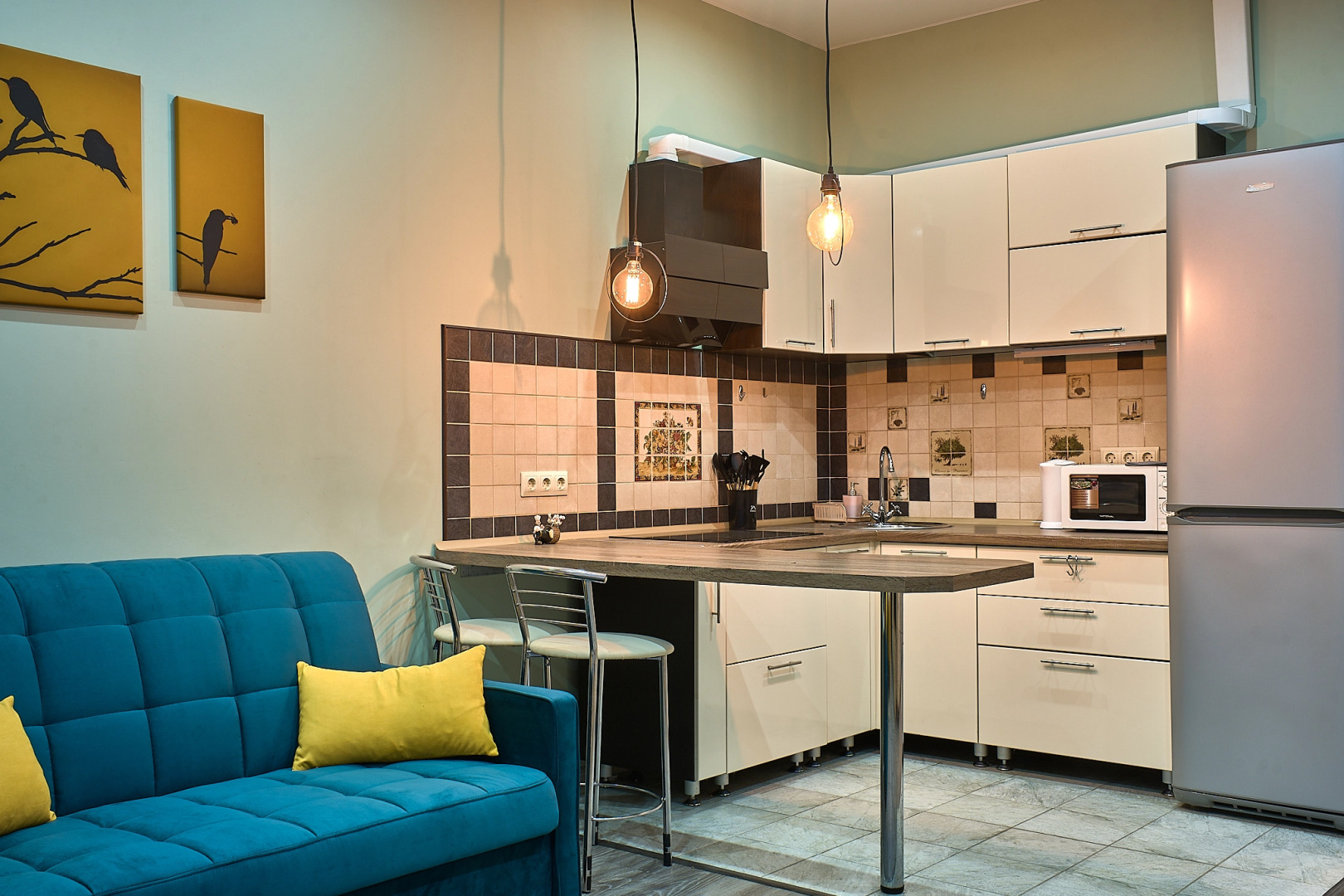 Квартира Просторная и уютная студия