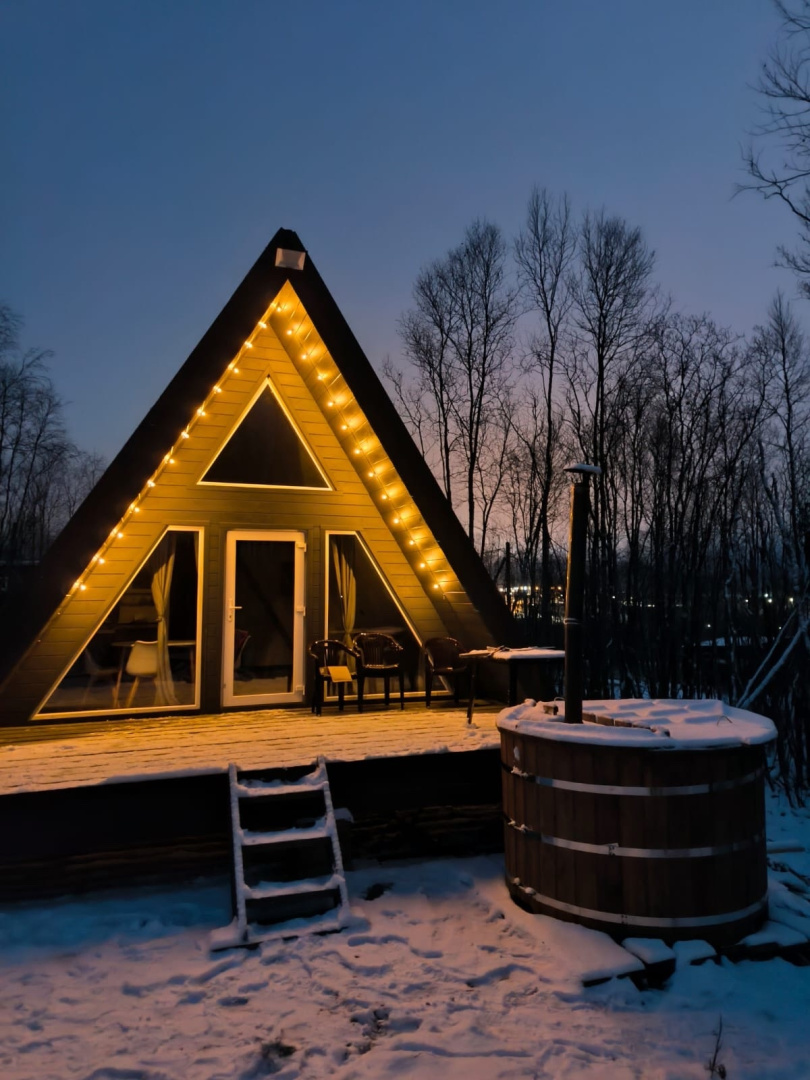 Частный дом A-Frame в лесу в 6 км от Мурманска