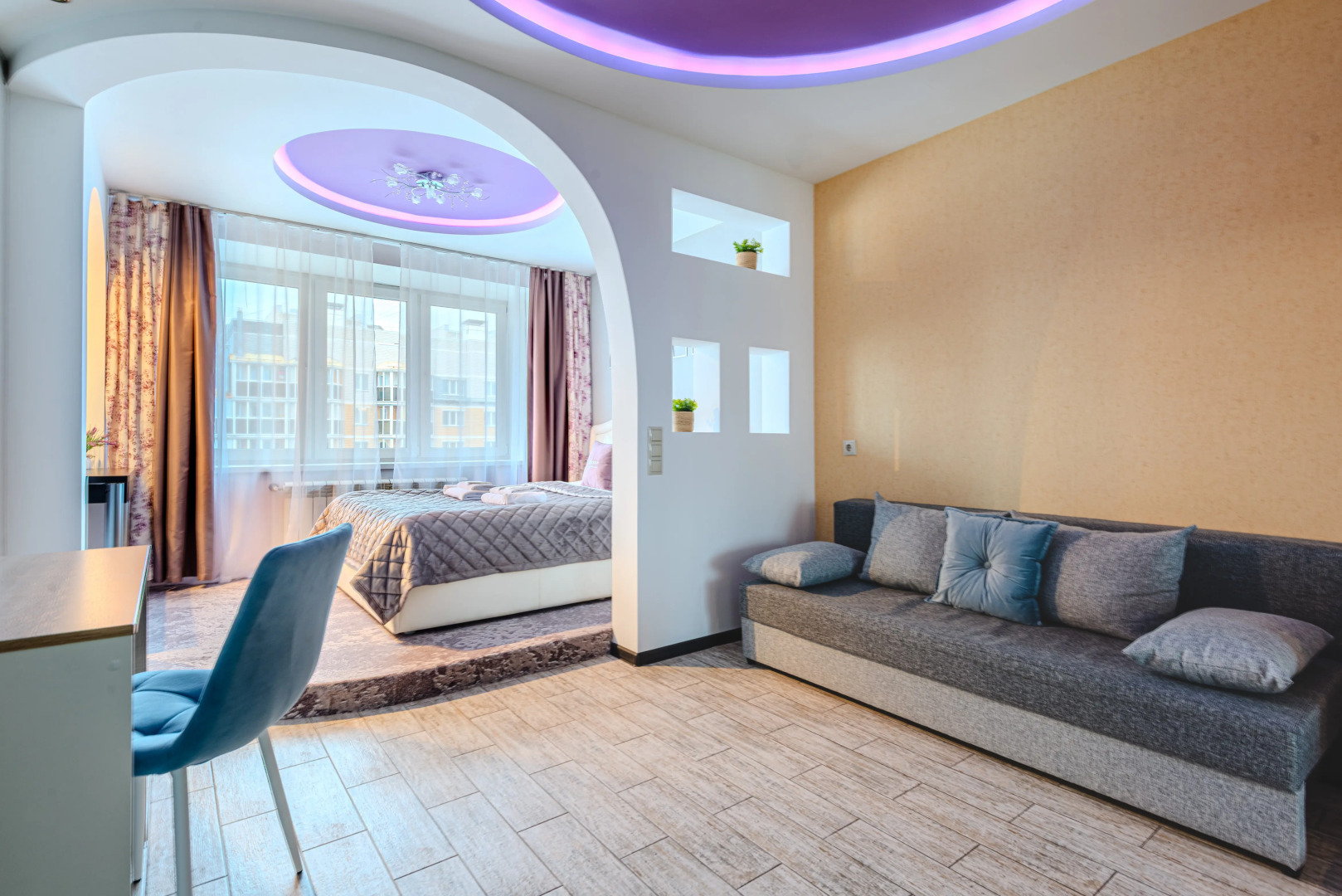 Квартира 1-к в тихом зеленом районе на Лукина 4 от RentAp, 4 сп.места