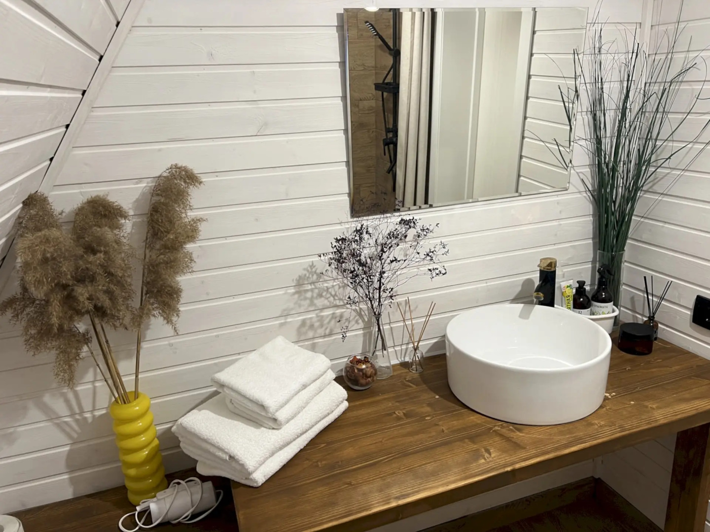 Частный дом 450 А-фрейм Лимон с тёплым бассейном и баней