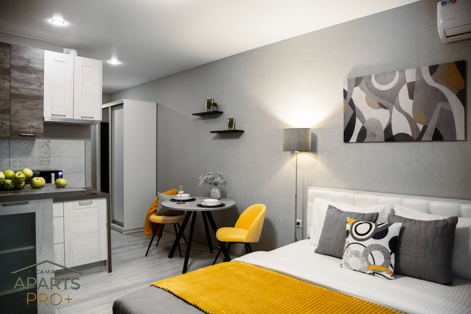 Квартира Aparts Pro Видовая студия с панорамным балконом в ЖК Арго на 22 этаже