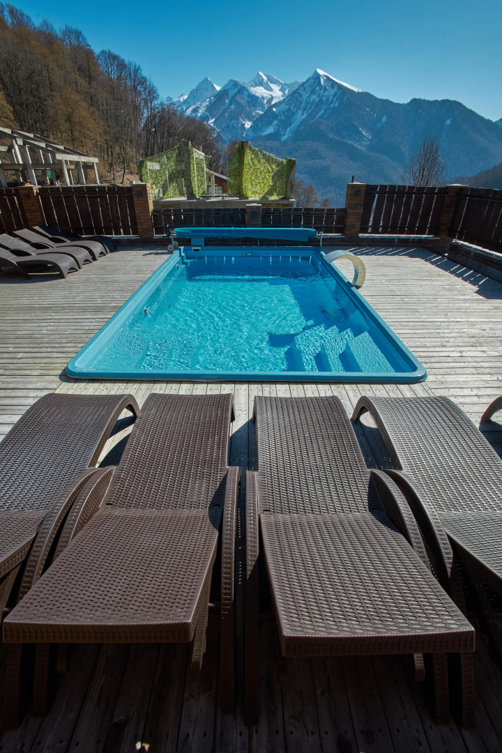 Шале Кедр 760, 5 спален, 12 гостей с бассейном и баней