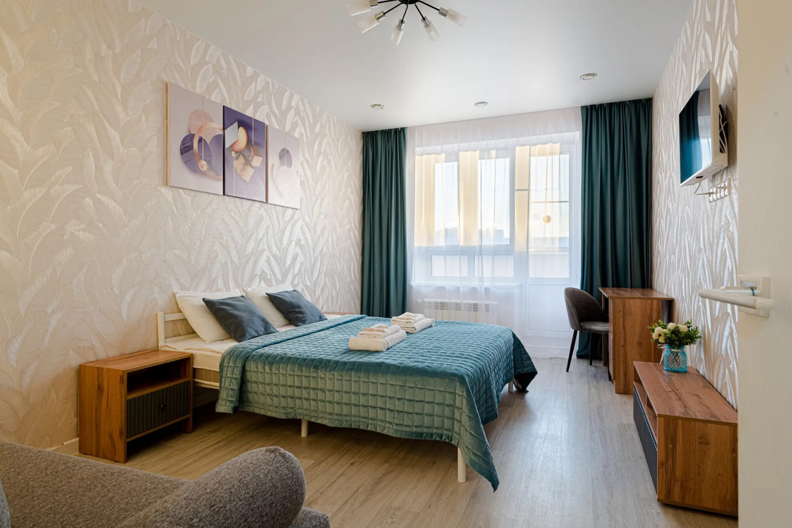 Квартира 1-к в центре рядом с ТЦ Мега Молл от RentAp 5 сп.мест