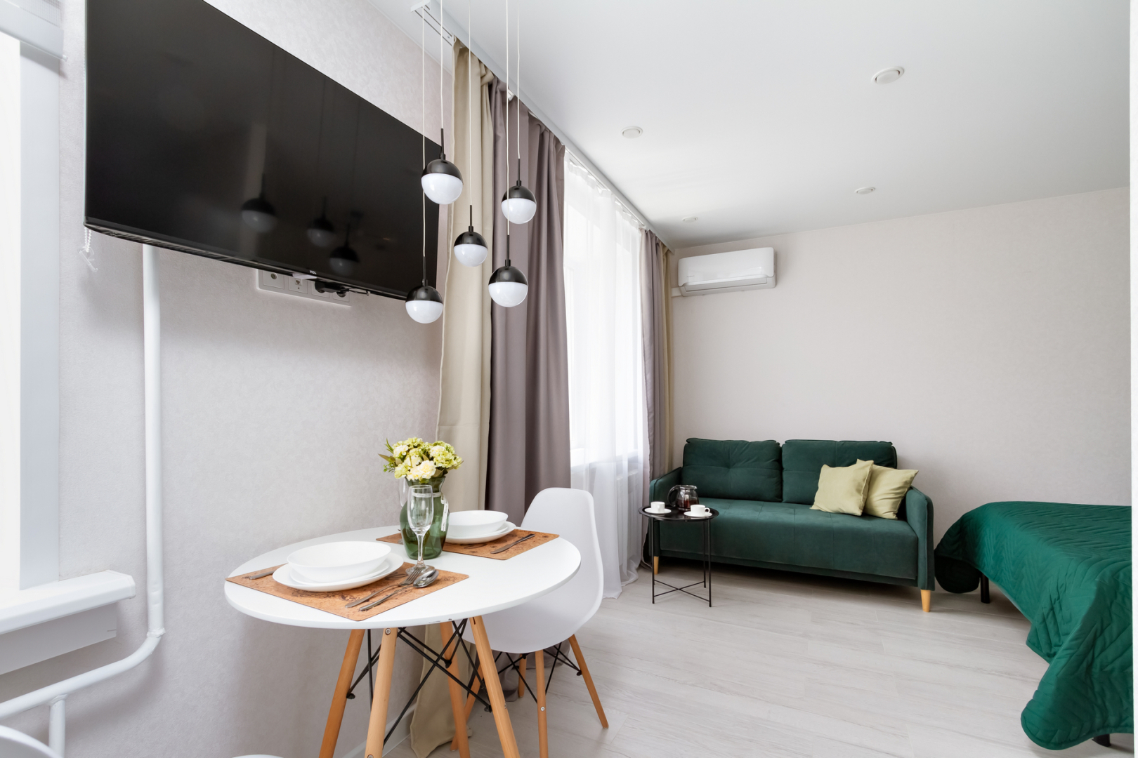 Квартира Студия с Новым Ремонтом в Центре Для 4 Гостей