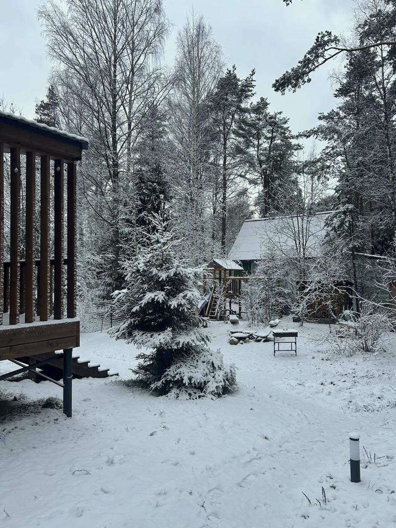 Частный дом у озера с террасой Сосновый дом