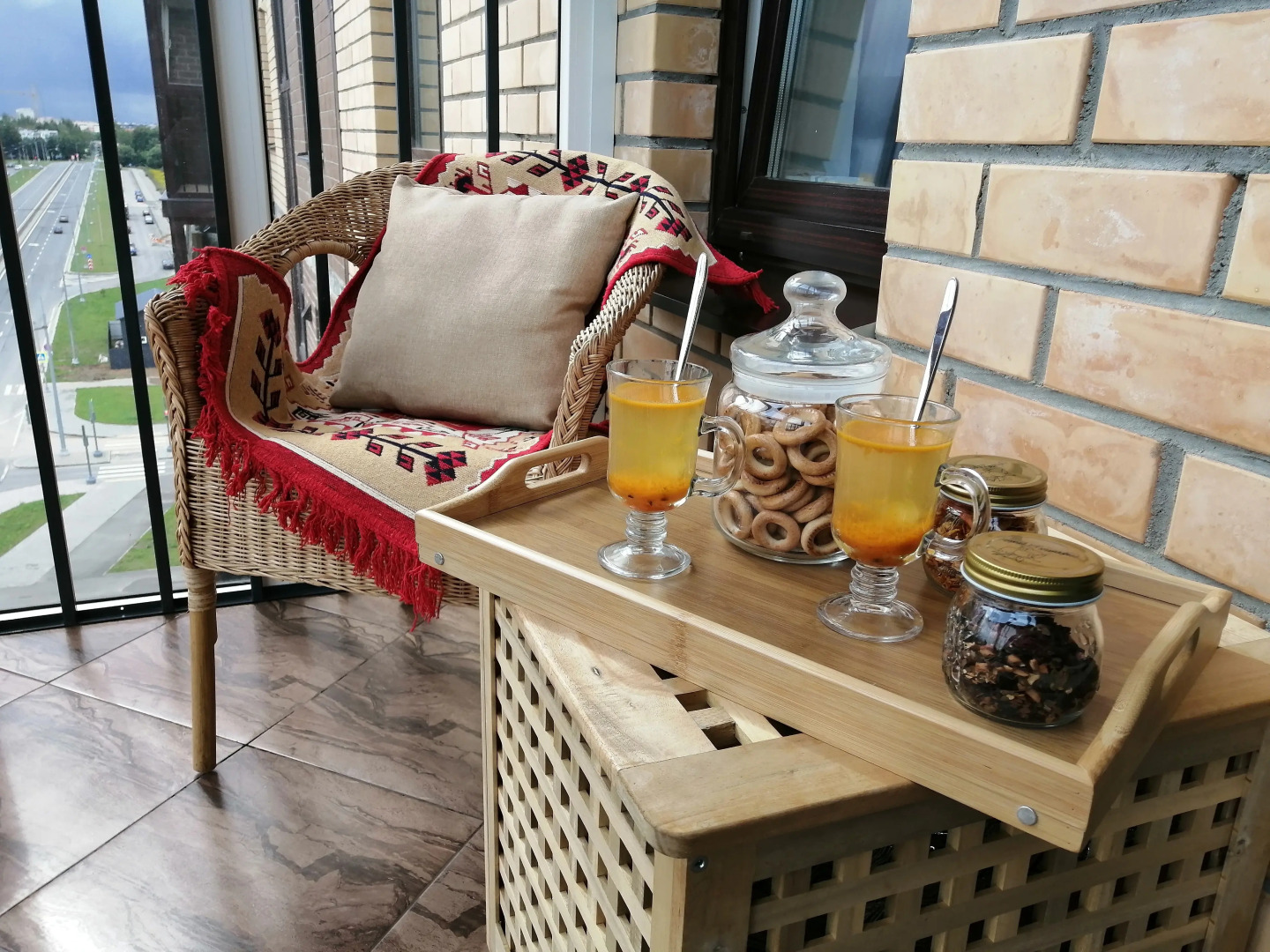 Квартира Студия с видом на город