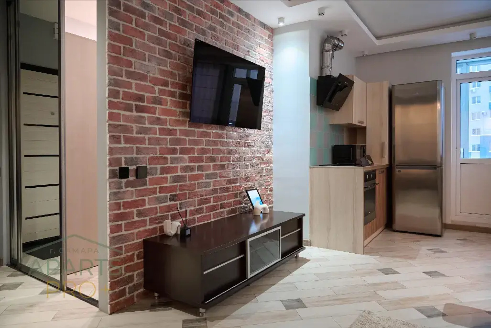 Квартира Aparts Pro Стильная студия у Волги в ЖК Бриг на 7 этаже