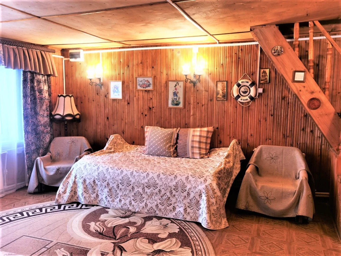 Гостевой Дом с Камином и Баней у Озера