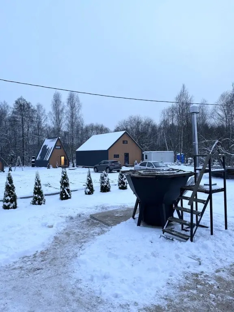 Частный Дом Барнхаус №3 с дровяной баней и горячим чаном на 7 человек