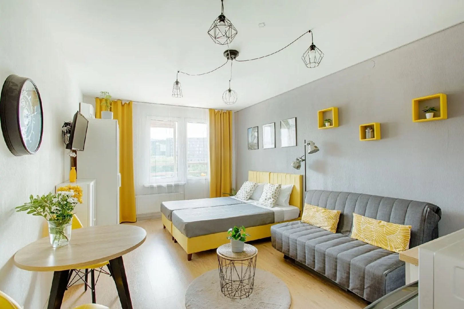 Квартира Yellow Apart рядом с Метро Ладожская