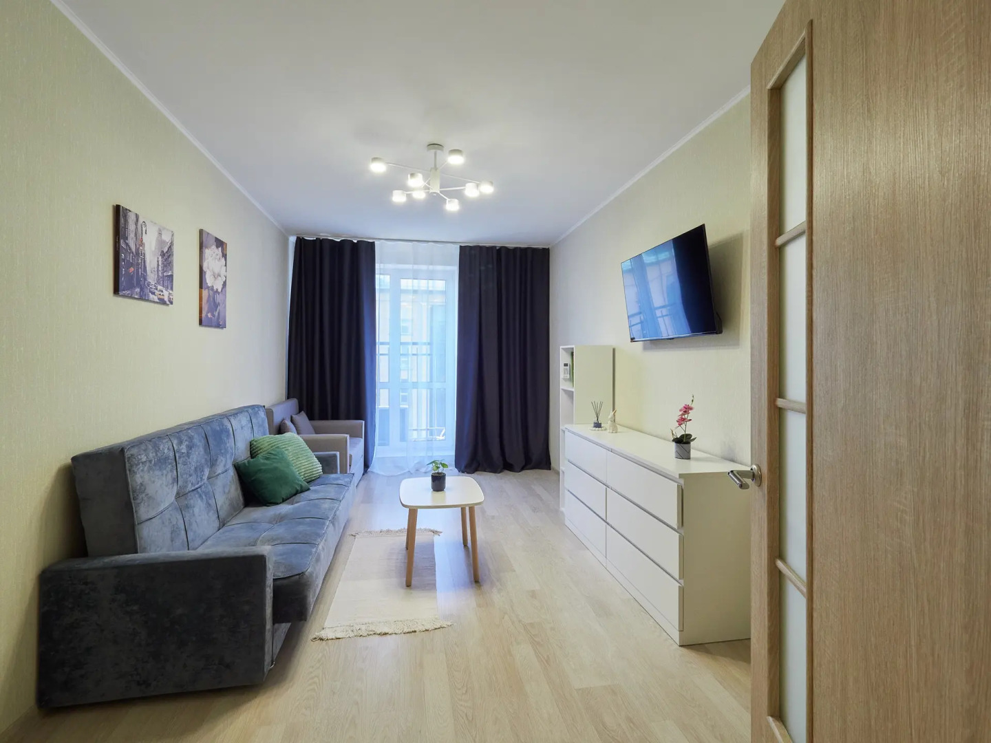 Квартира Современная 2-комнатная квартира с кондиционером в центре курорта Завидово