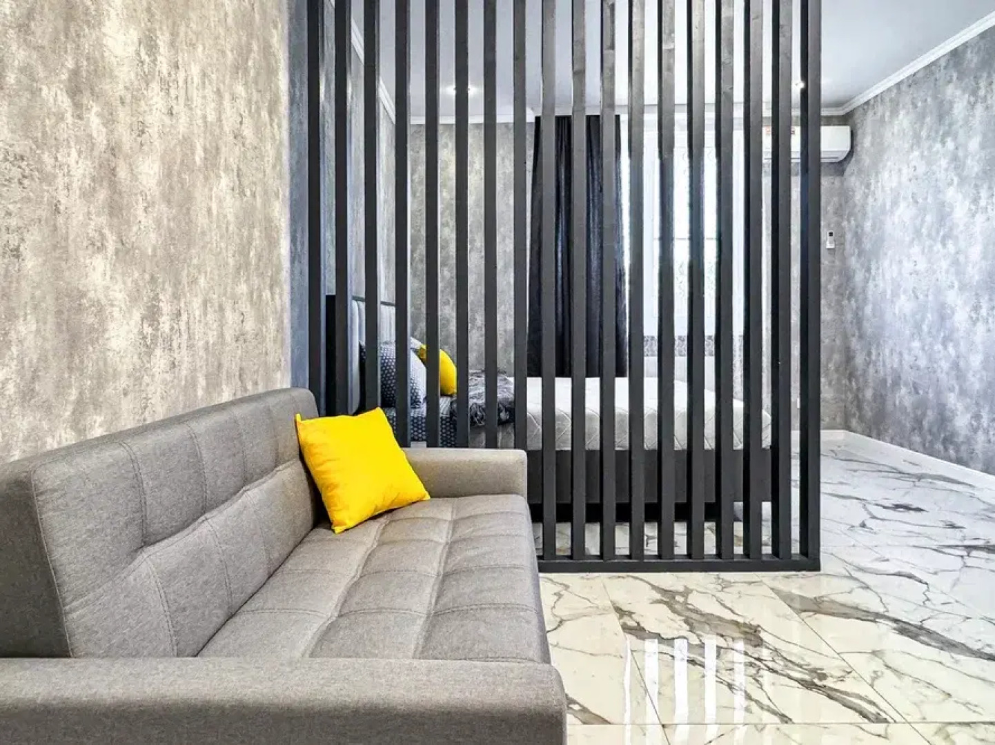 Квартира Уютная студия с балконом в новом доме Крымск Хоум