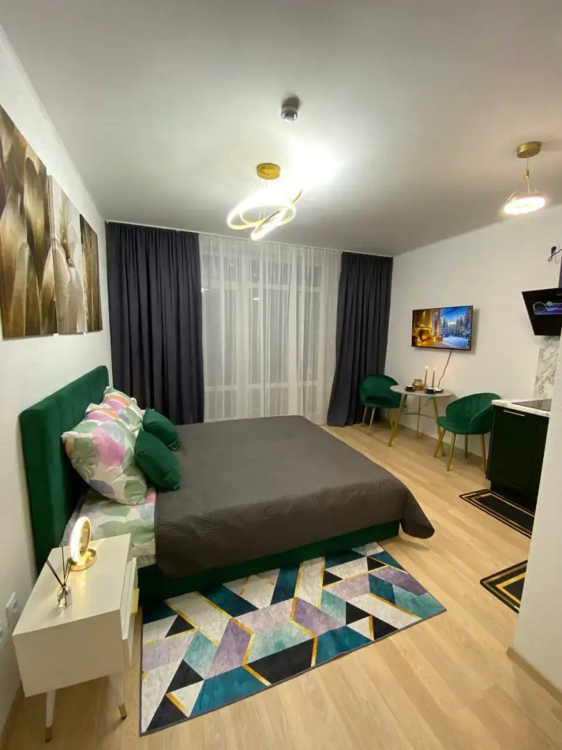 Квартира уютная студия с панорамным видом у метро