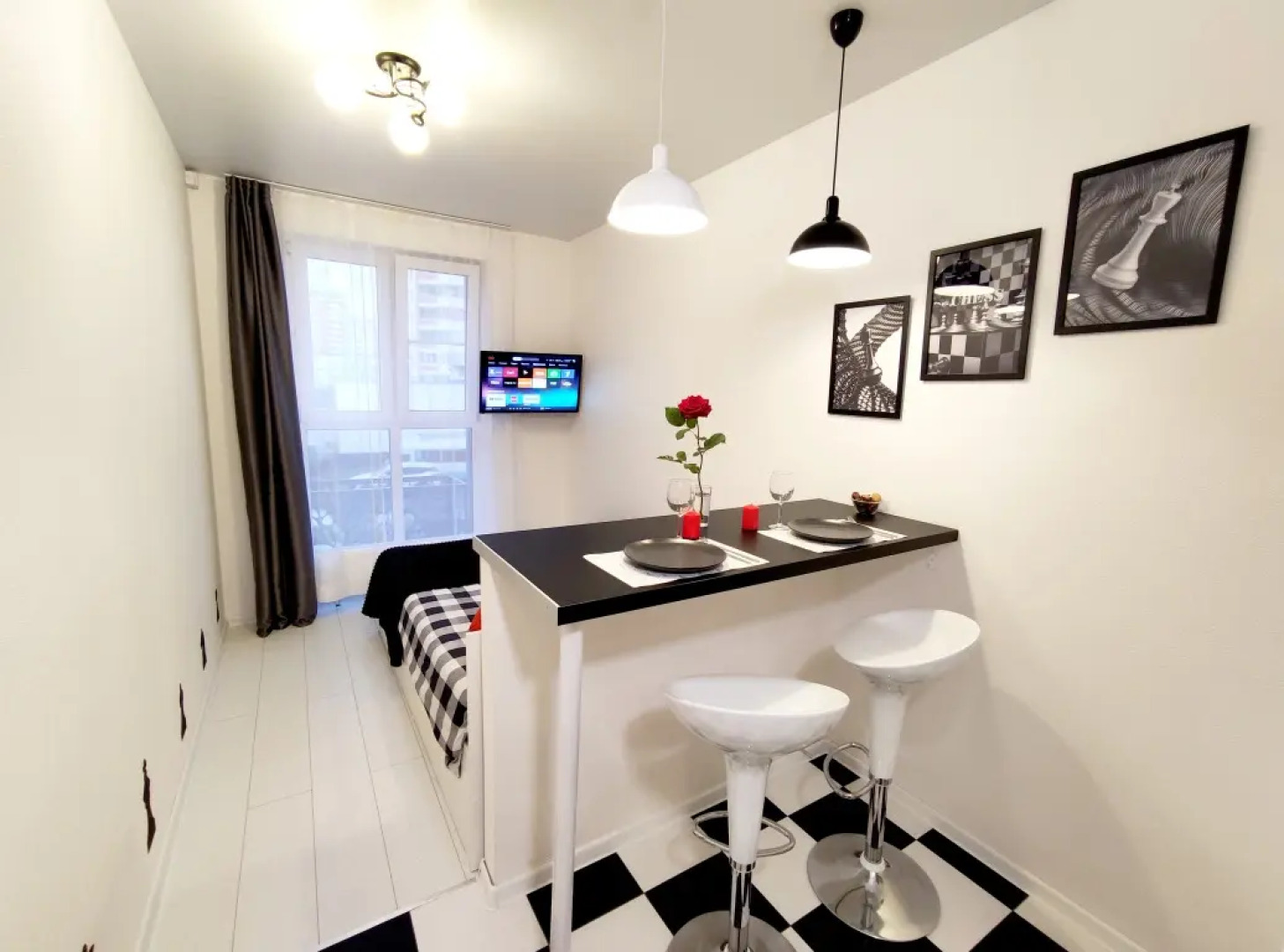 Апартаменты черно-белые м.Физтех