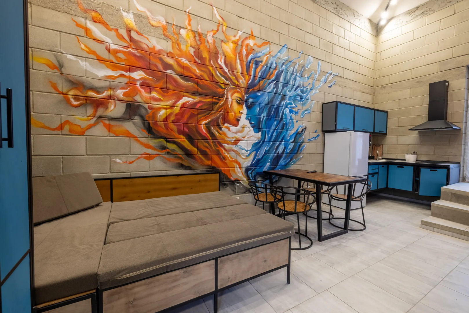 Двухуровневая квартира с сауной Огонь-Вода