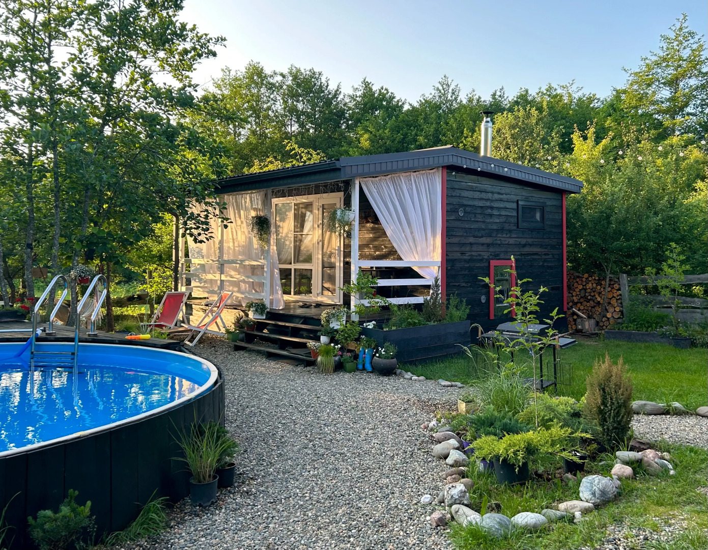 Частный Дом Баня с Собственной Террасой