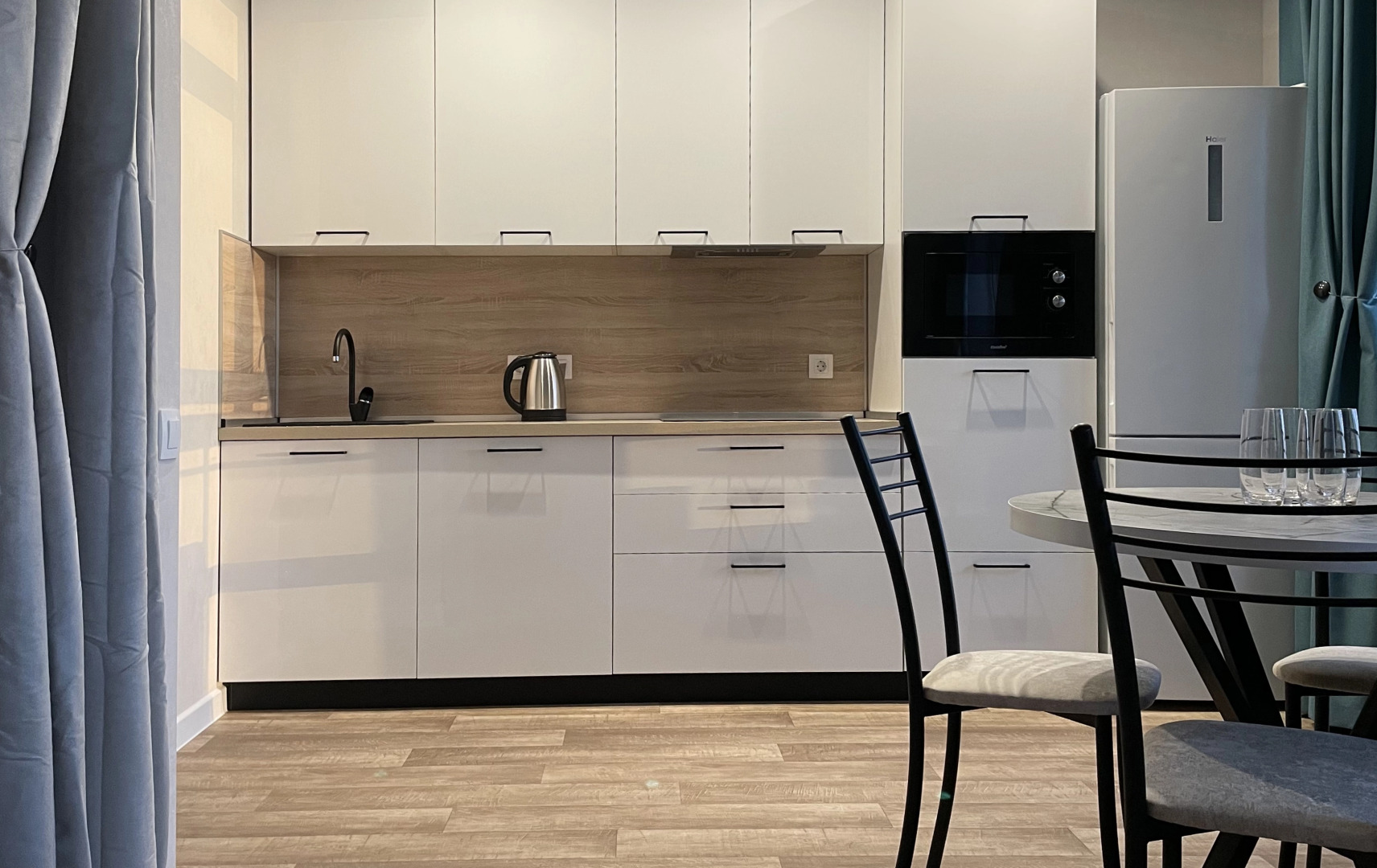 Квартира студия с дизайнерским ремонтом