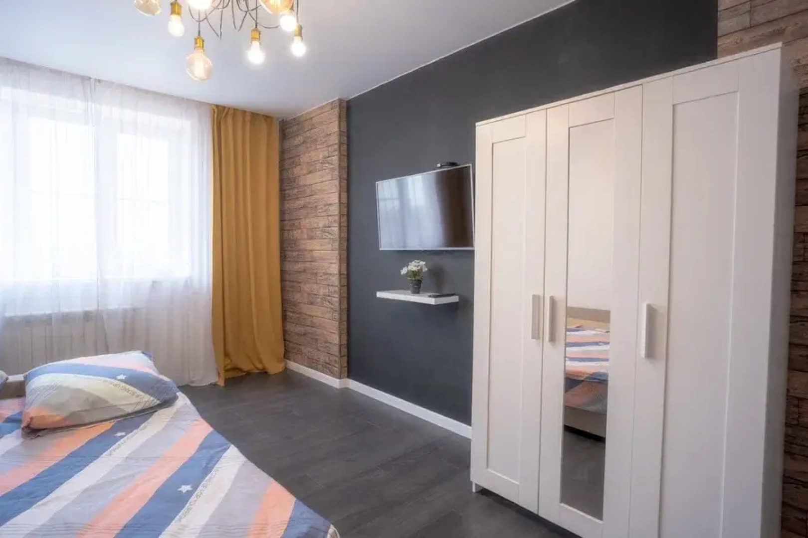 Апартаменты Однокомнатная квартира с стильным ремонтом