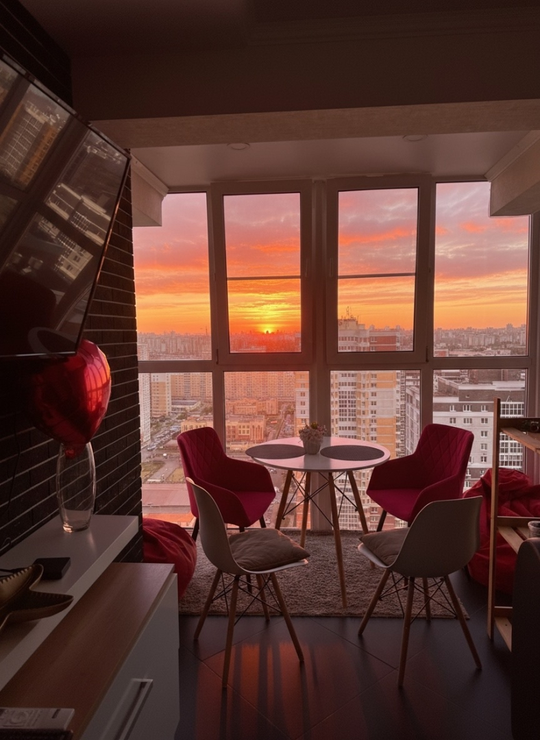 Апартаменты Стильная студия на 24 этаже Высота