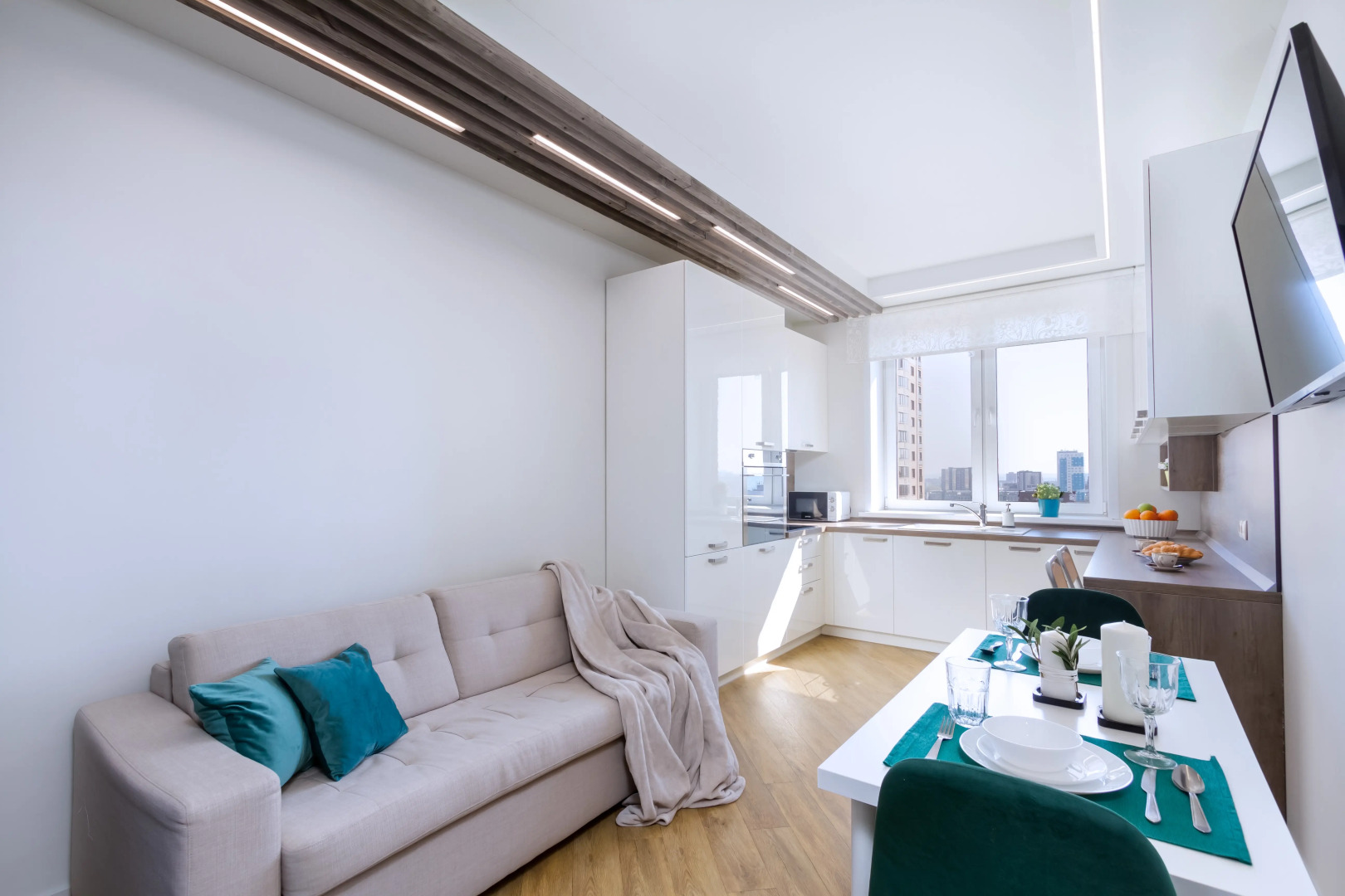 Квартира Дизайнерская 2к Andora-Тропик в ЖК Державинский квартал