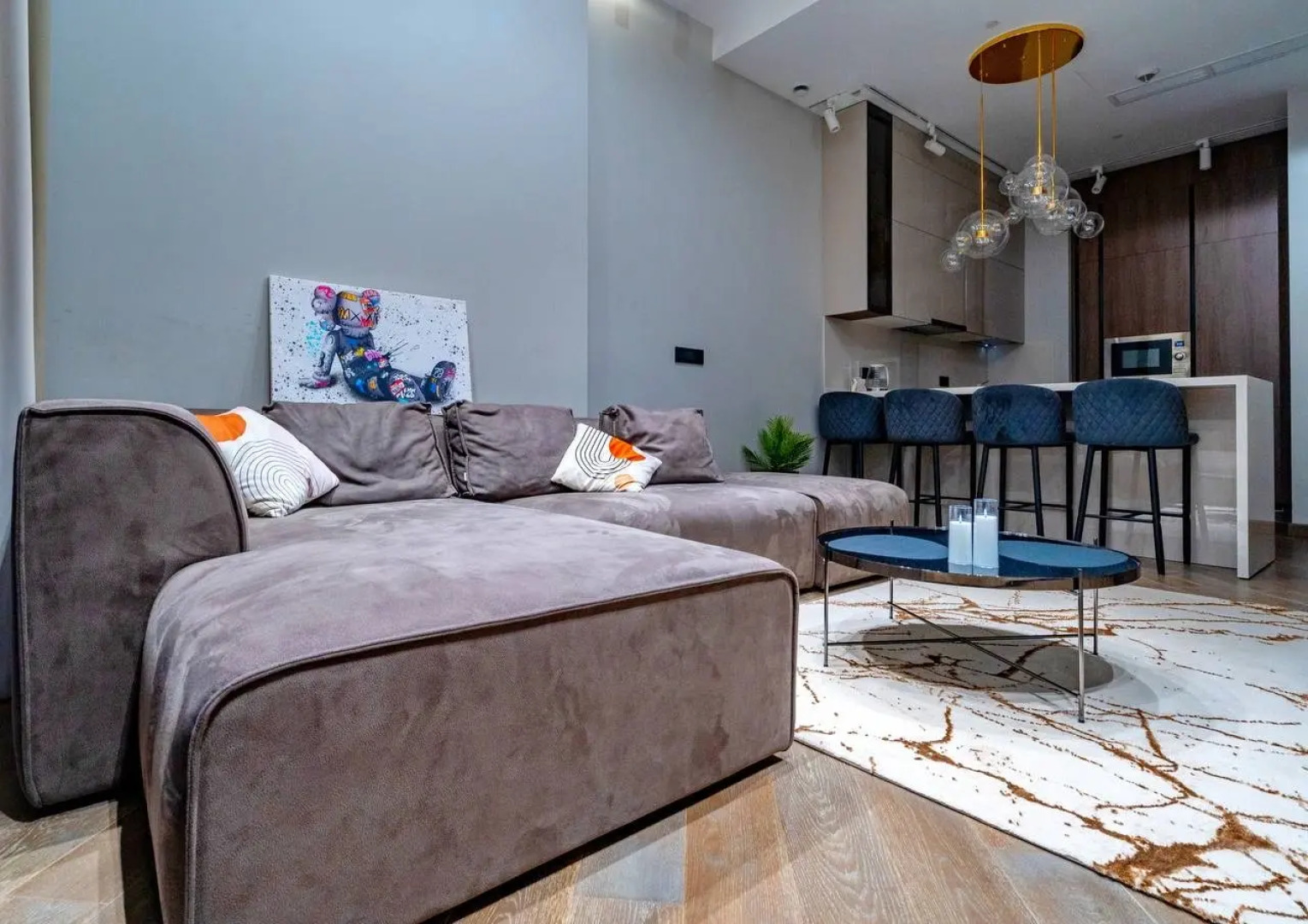 Апартаменты Sky City Moscow 59 этаж! Редкий вид на город! Интерьер нежный как лакомка!