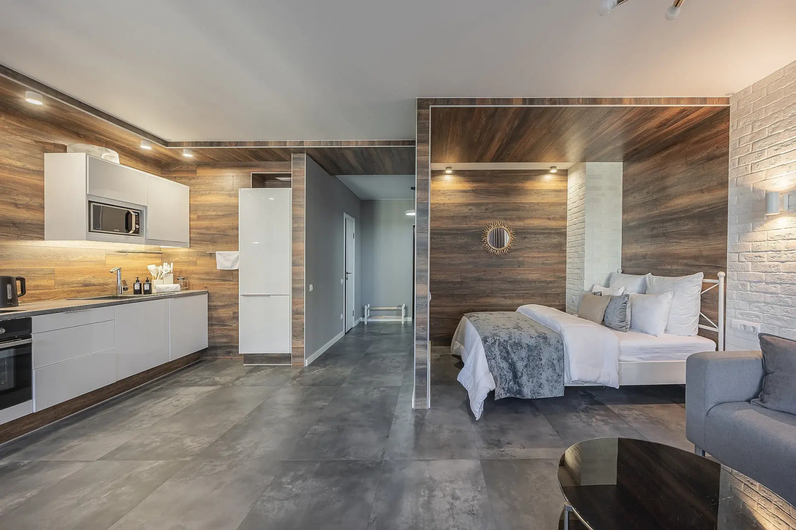 Квартира Студия в новом доме рядом с канатной дорогой