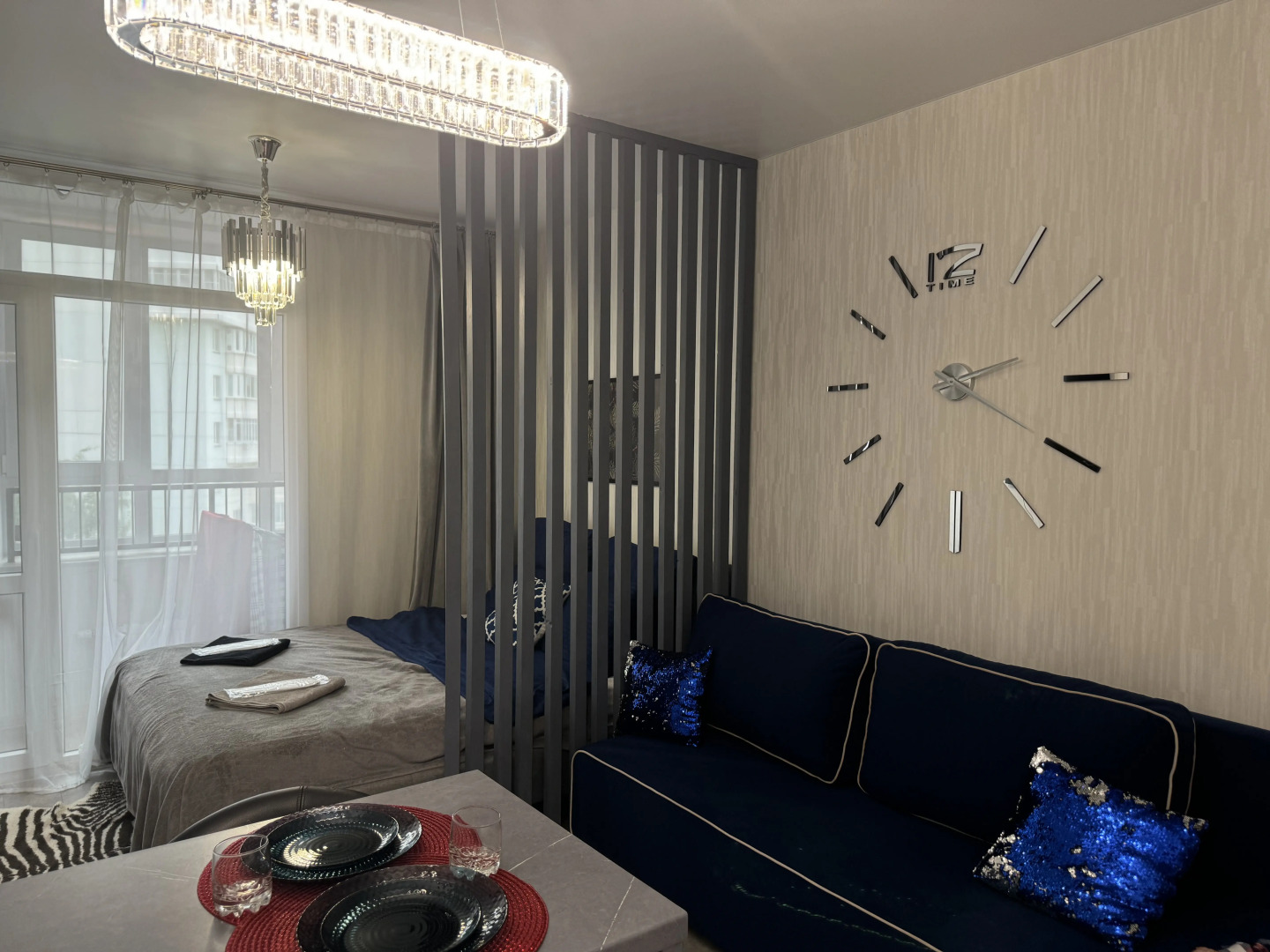 Квартира Студия с камином у парка