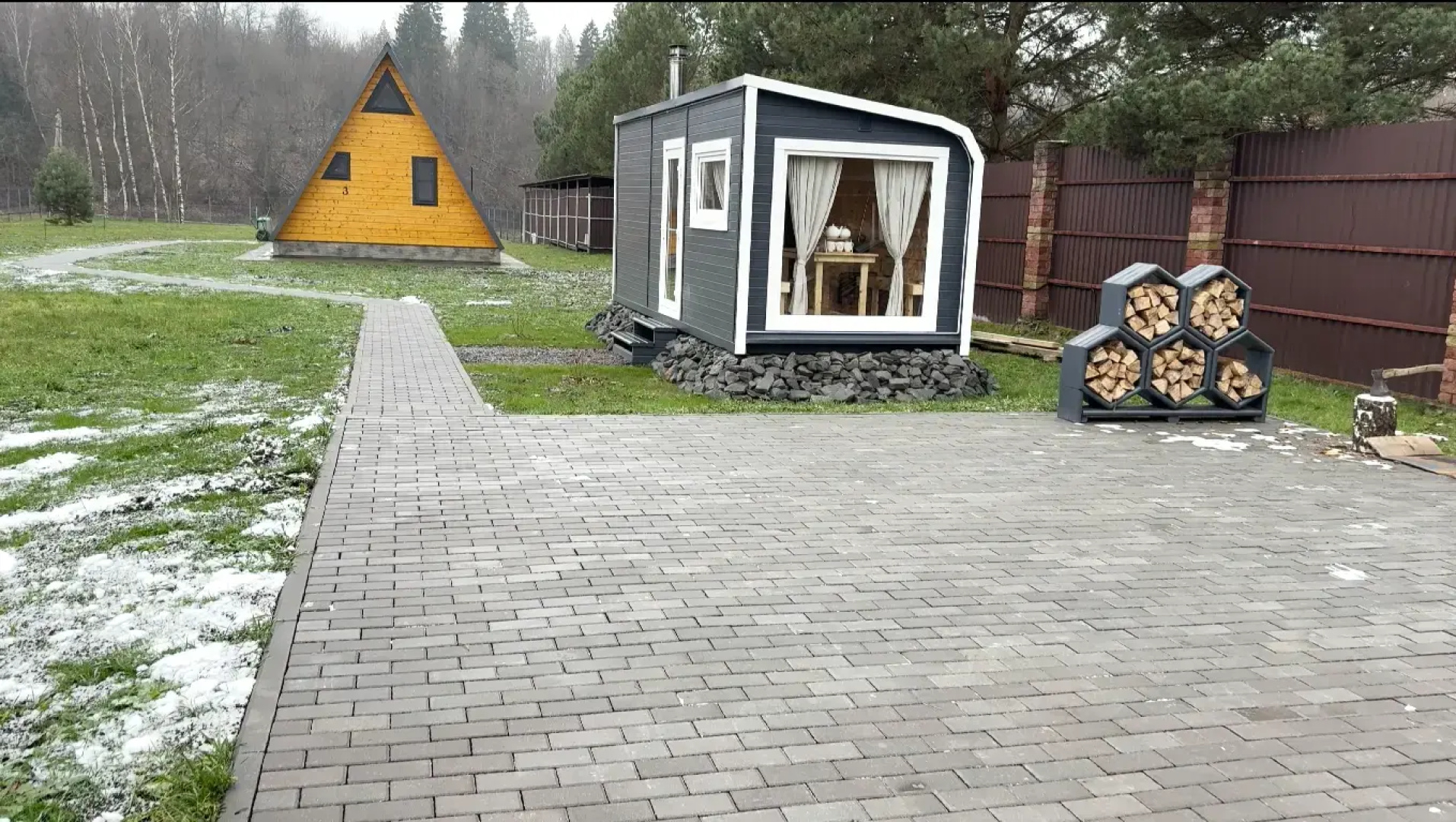 Частный дом A-frame Терракот из дерева 4х местный Ривер Хаус