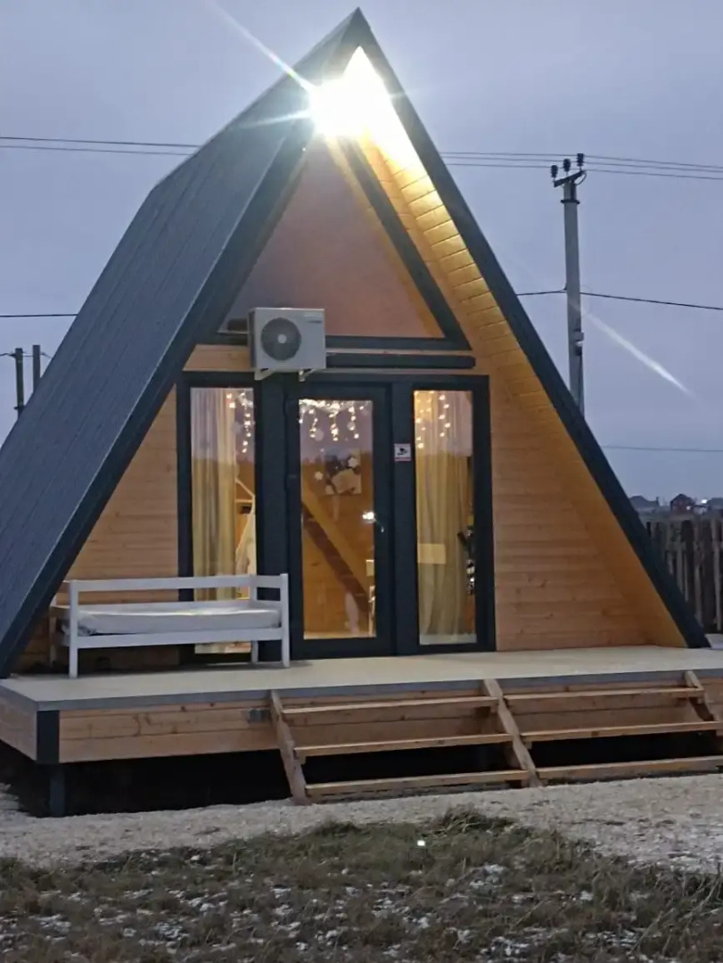 Частный дом с баней-бочкой