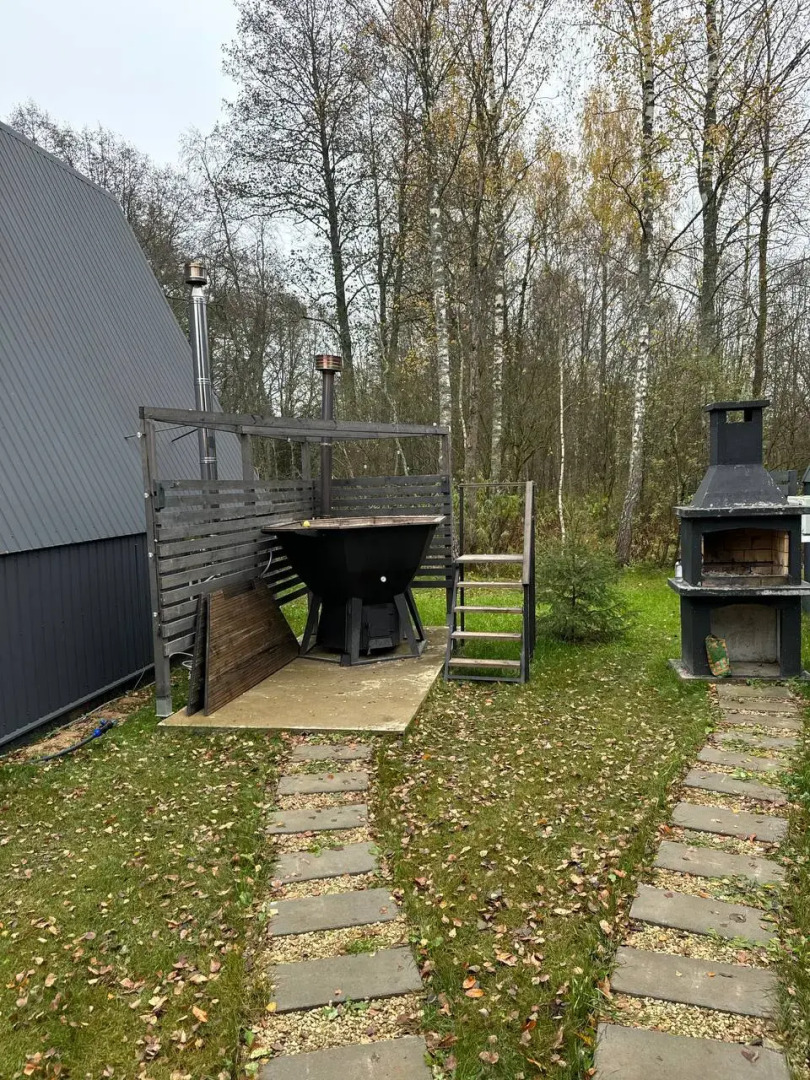 Частный Дом Барнхаус №2 на 10 гостей, с дровяной баней и горячим чаном