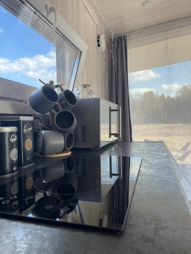 Частный дом  Belov House  с панорамным остеклением у леса