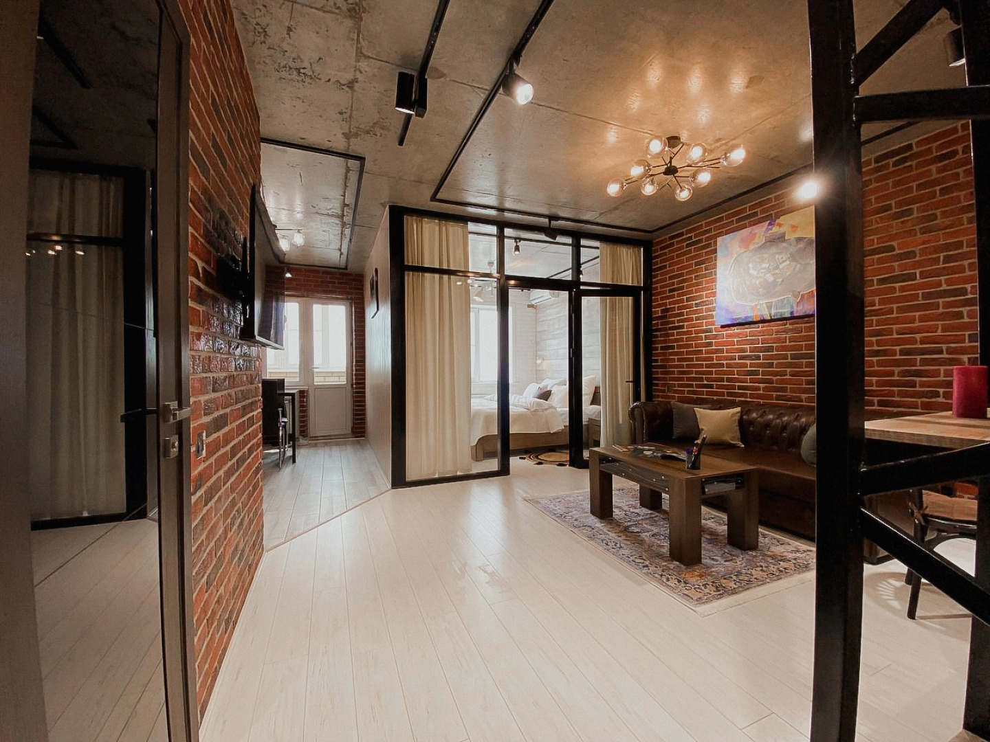 Квартира Green FOX от дизайнера в стиле Лофт