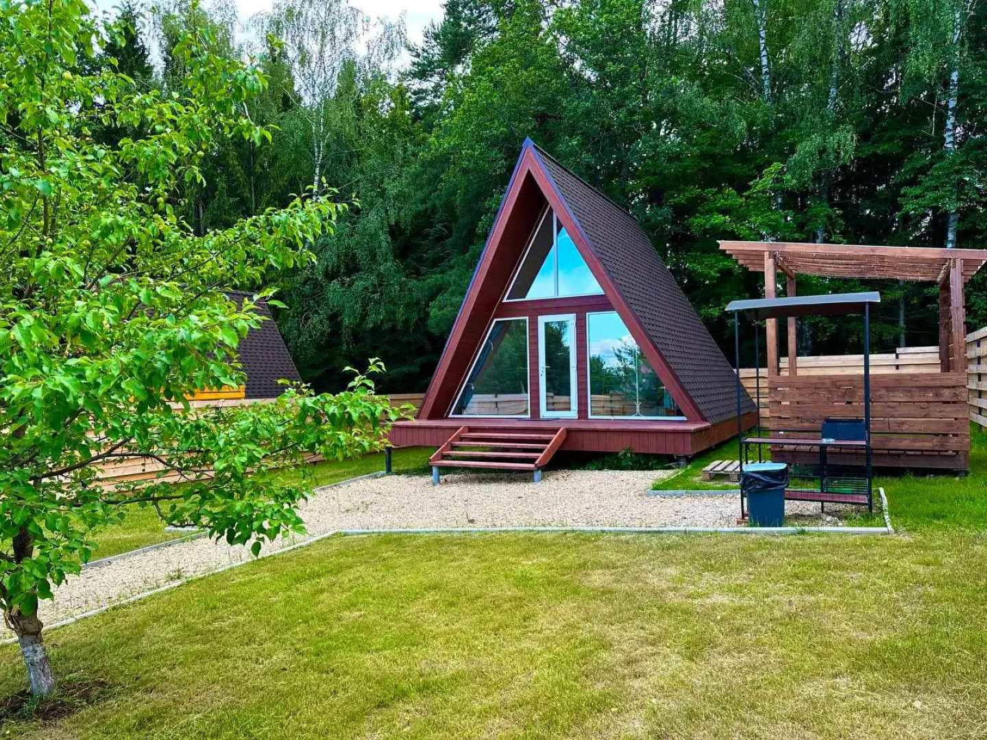 Глэмпинг Домики A-frame С Чаном или Купелью-Фурако